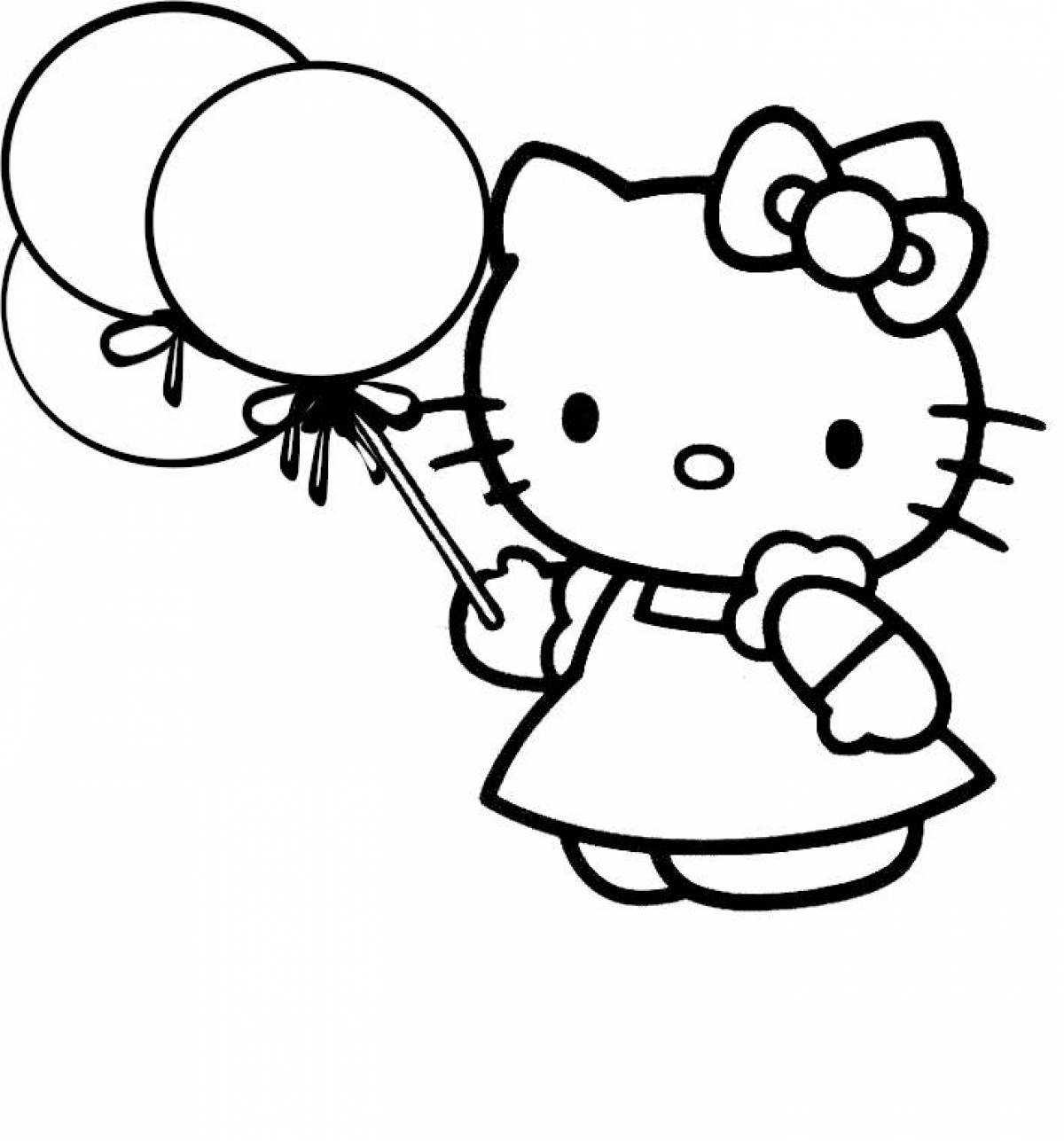 Violent coloring hello kitty
