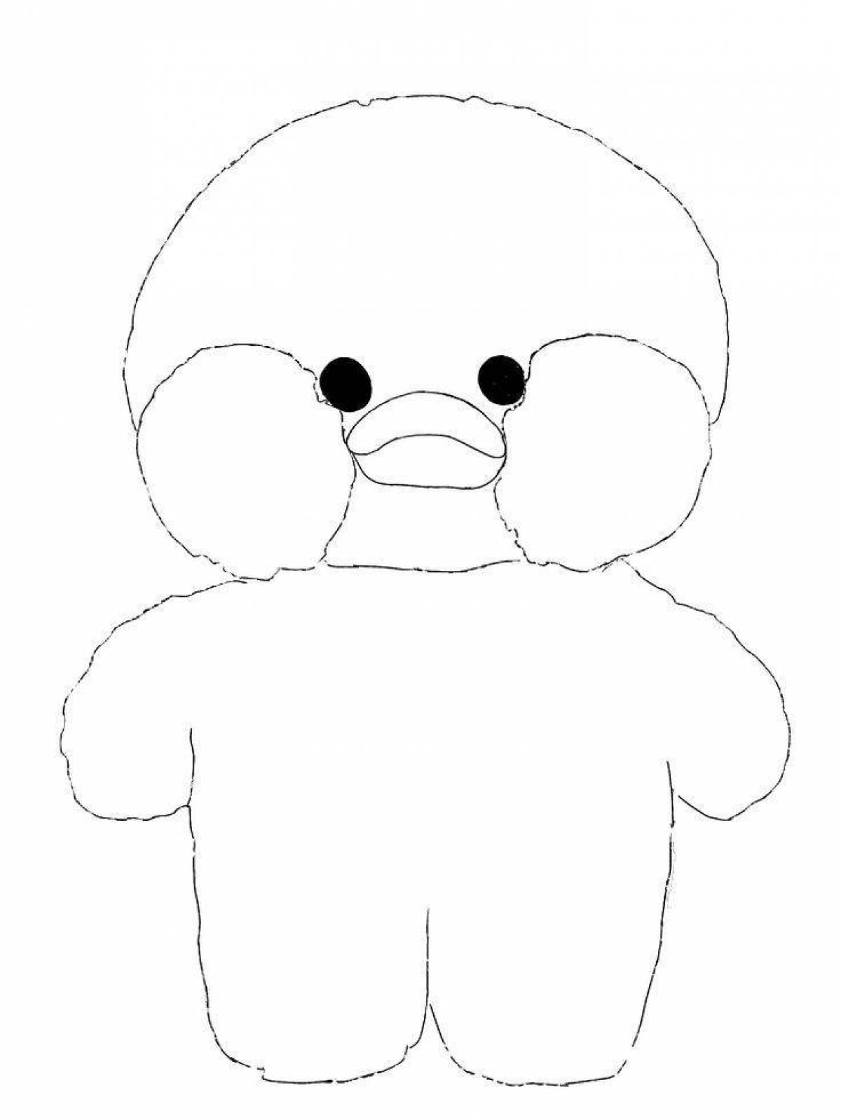 Lalafanfan Duck Animated Coloring Page
