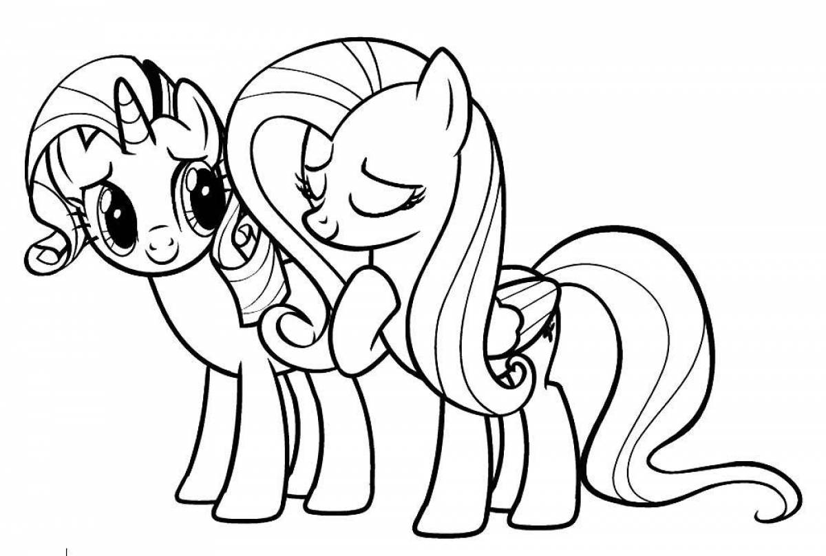 Coloring page shiny pony