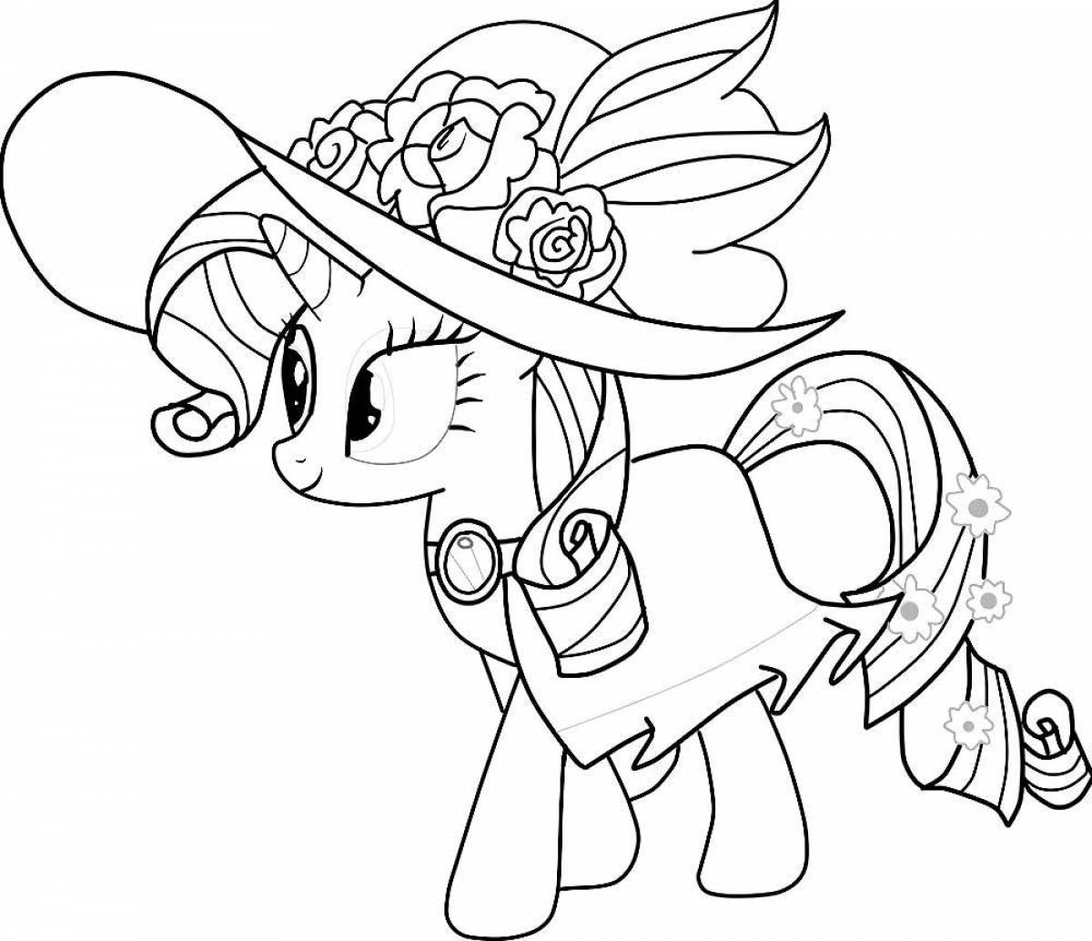 Coloring book brave pony