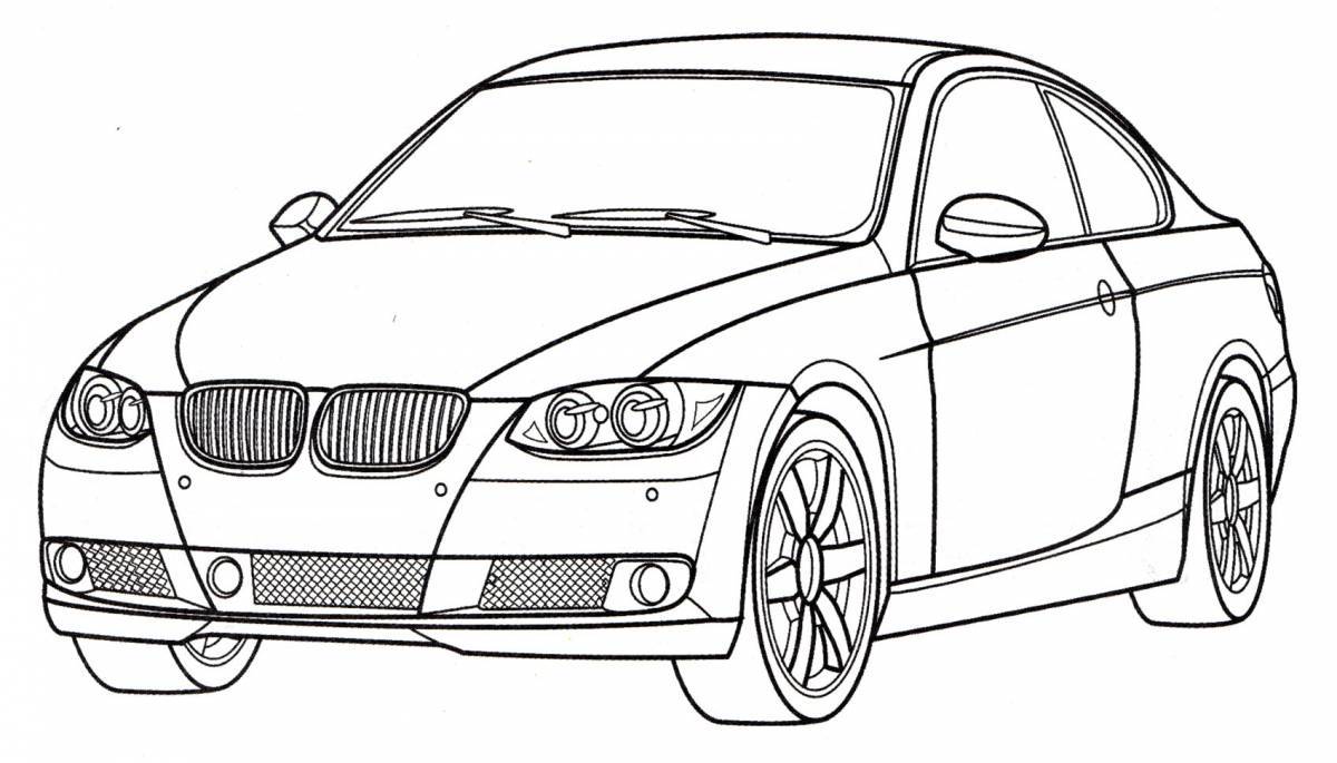 Fabulous family car coloring page