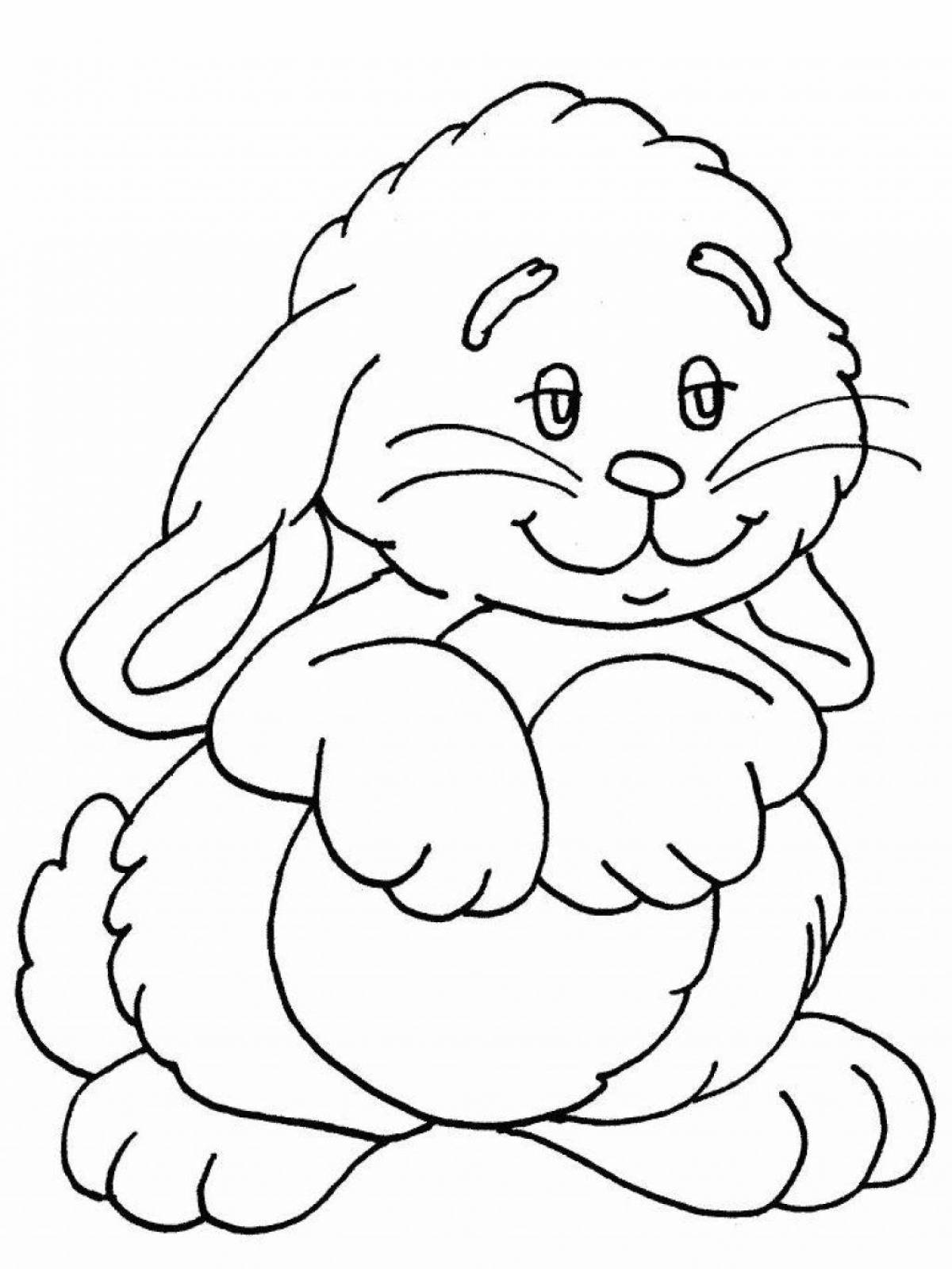 Fluttering bunny coloring book