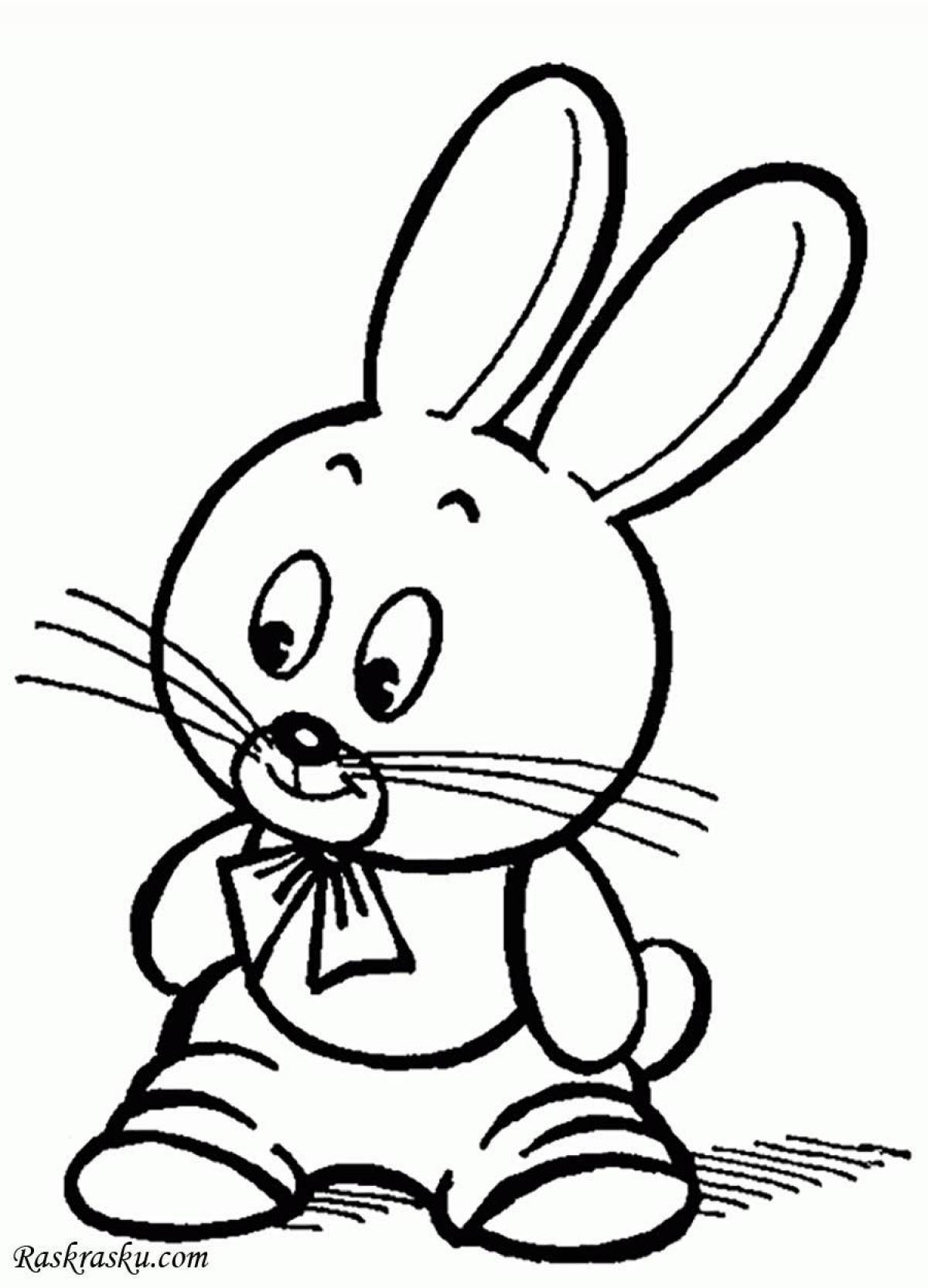 Shy bunny coloring book