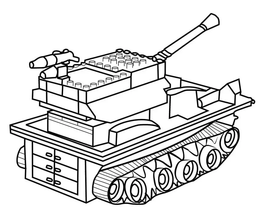 Раскраска элегантный танк