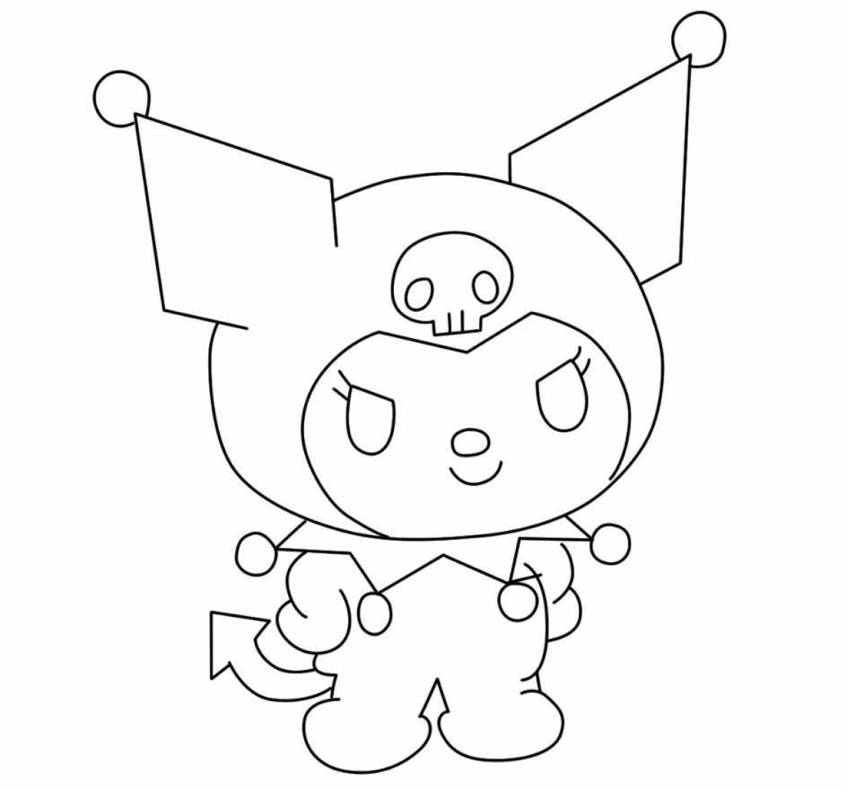 Colorful kuromi coloring page