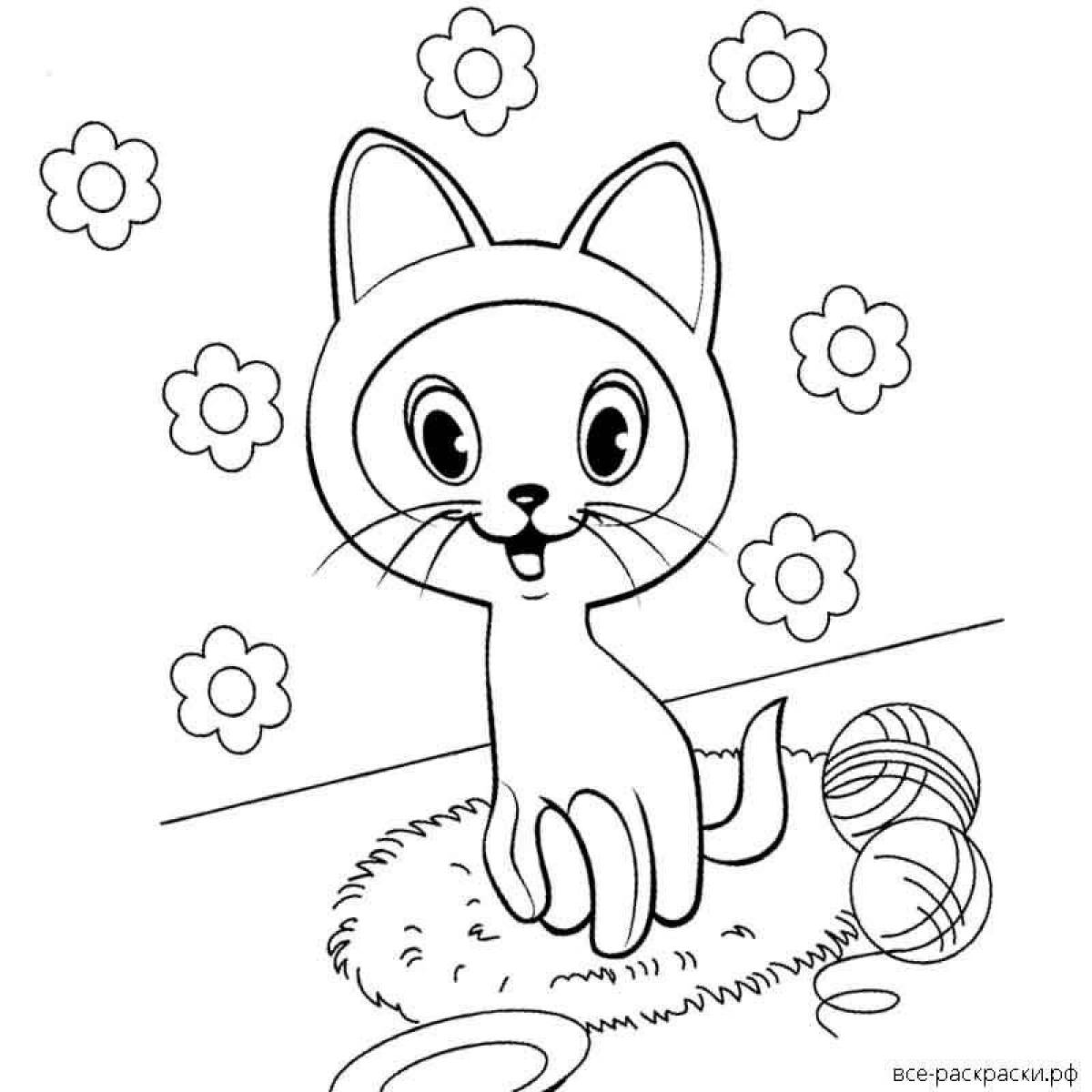 Living kitty coloring book
