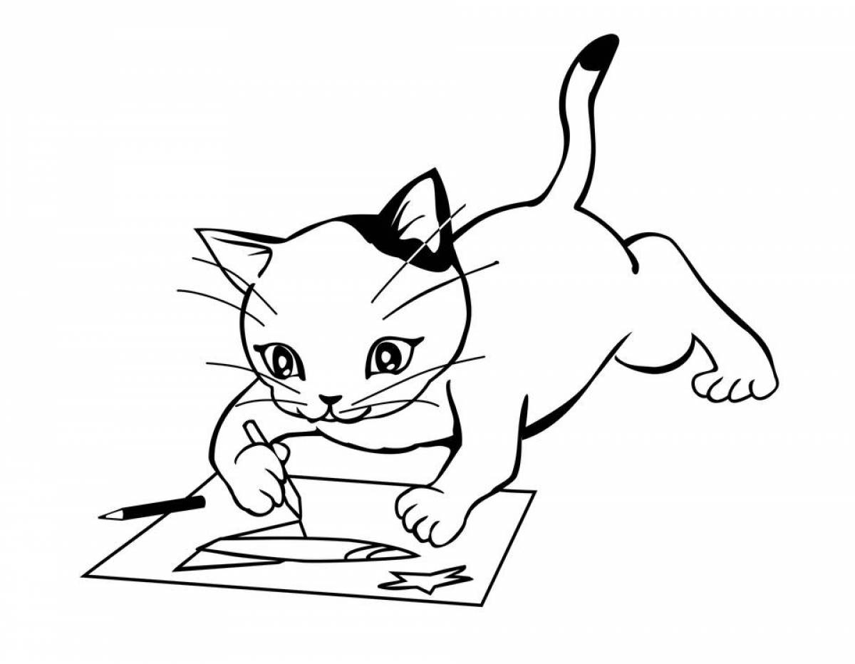 Magic kitty coloring book