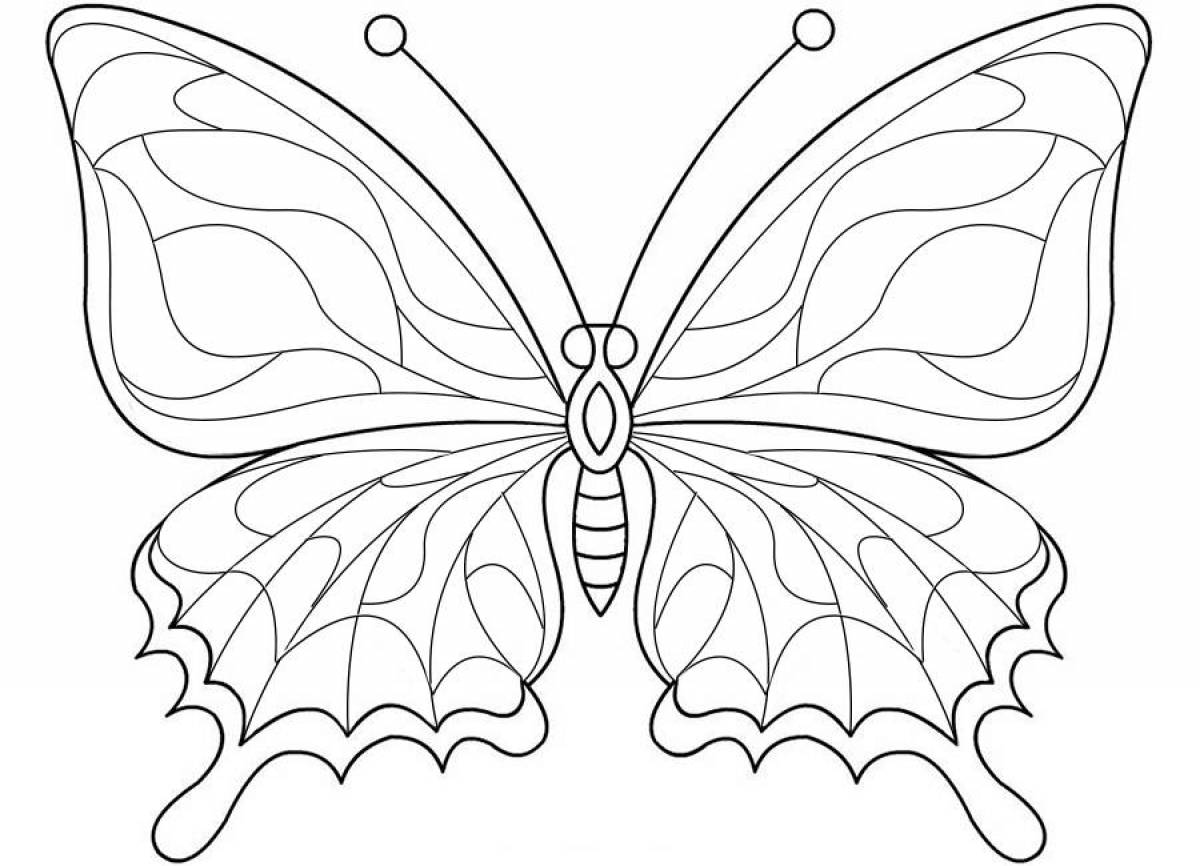 Coloring serene butterfly