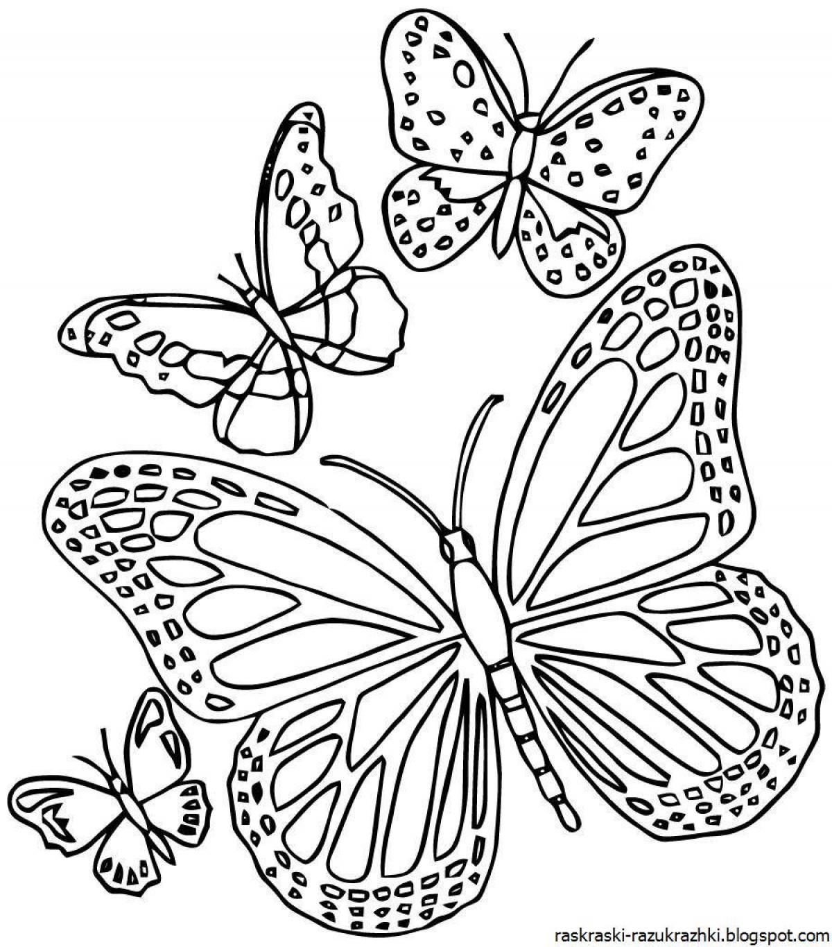 Причудливая раскраска бабочки