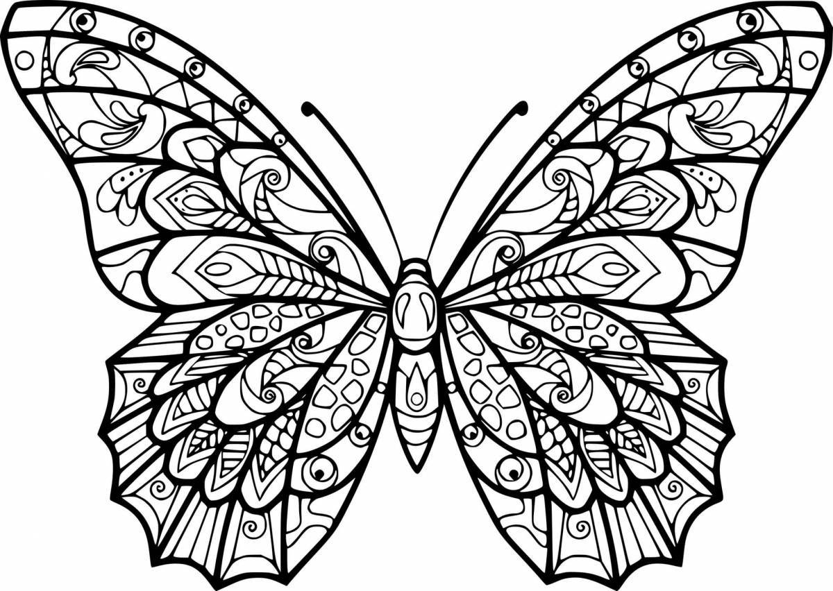 Очаровательная раскраска бабочки