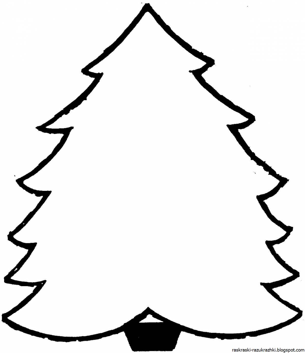 Royal Christmas tree coloring page