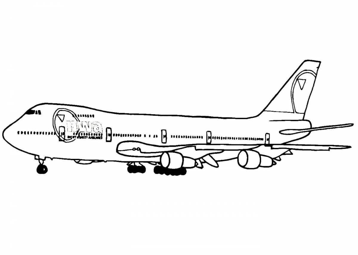 A striking aircraft coloring page