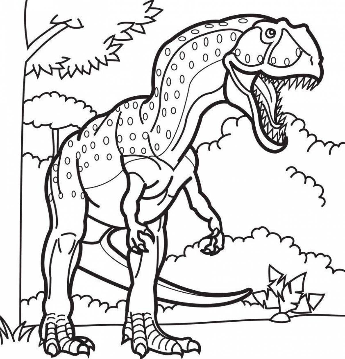 Ancient dinosaur coloring book