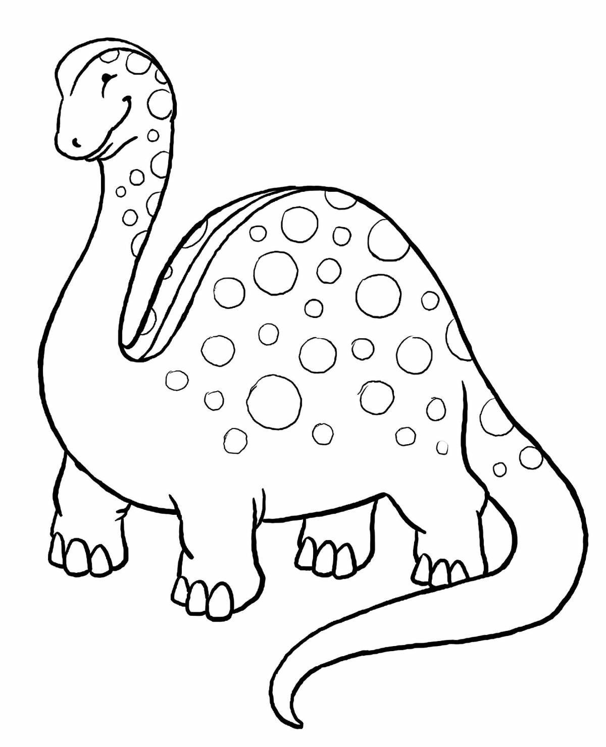 Милый динозавр раскраски