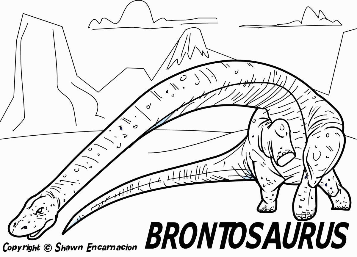 Unique dinosaur coloring page