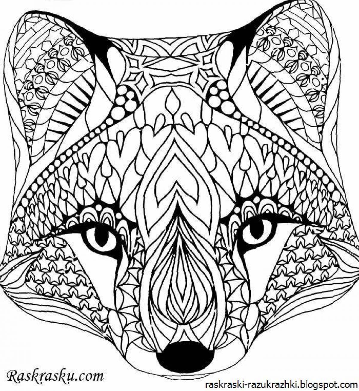 Great complex coloring book