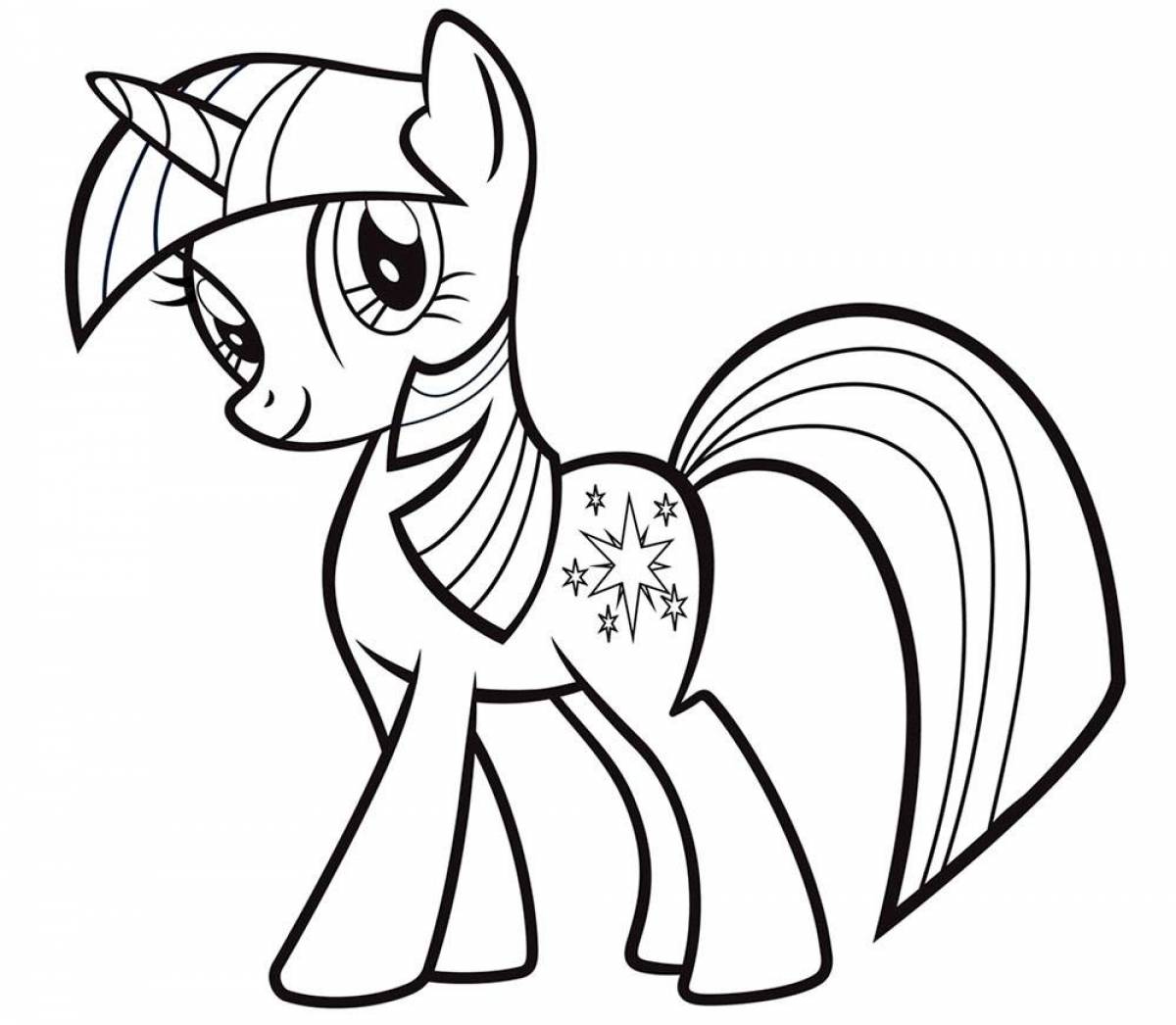 My little pony sparkling coloring page
