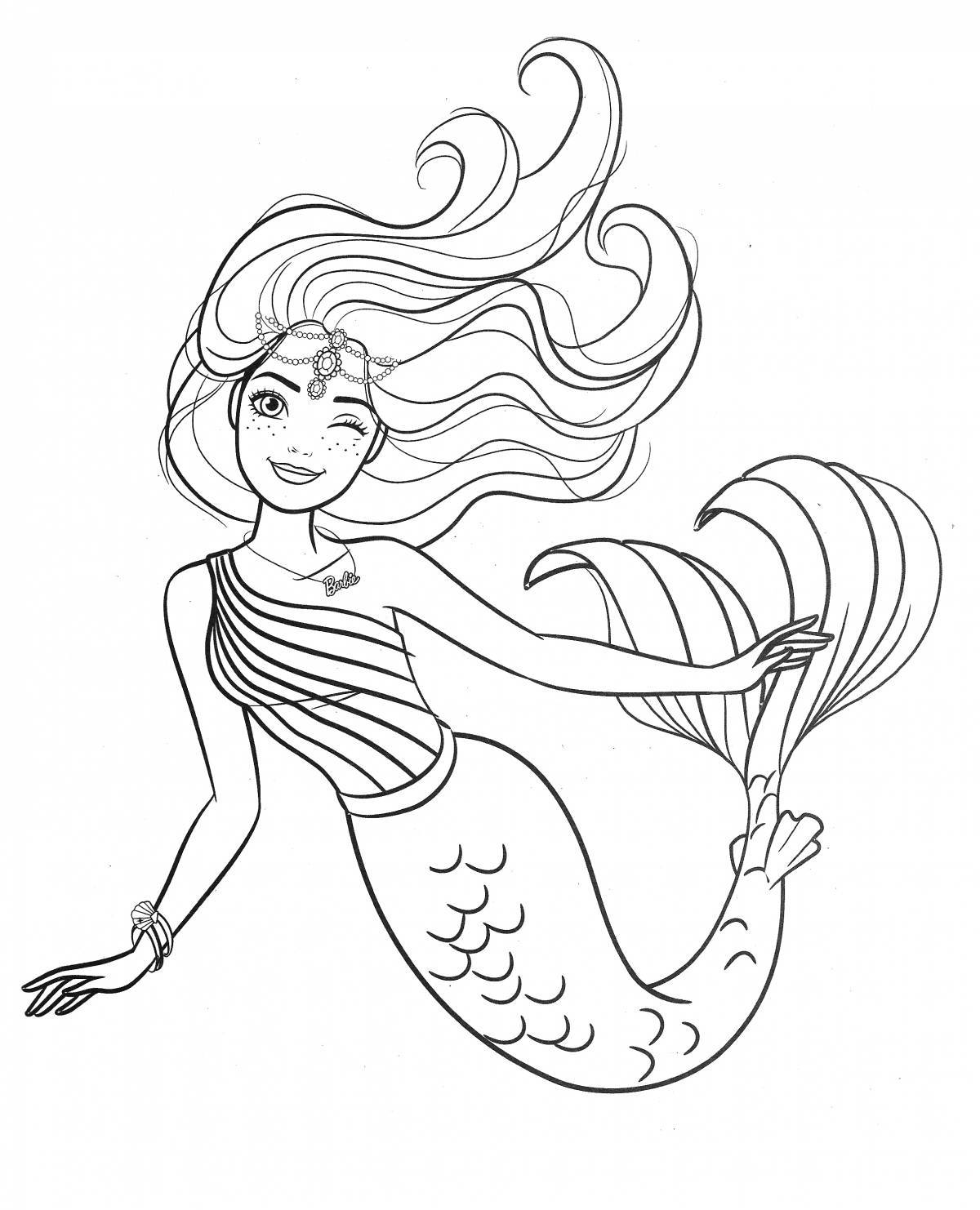 Exquisite mermaid coloring book