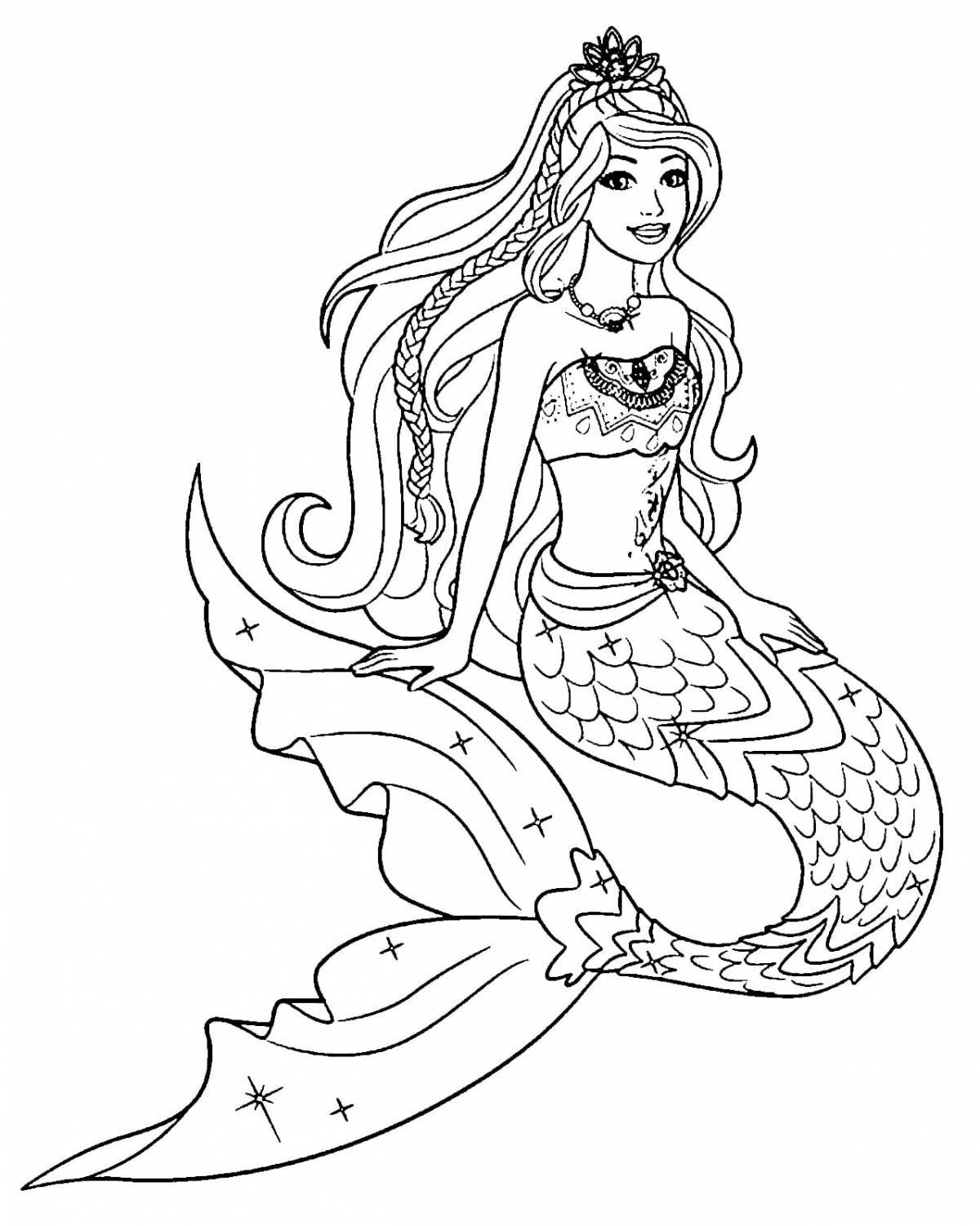 Sparkling mermaid coloring book