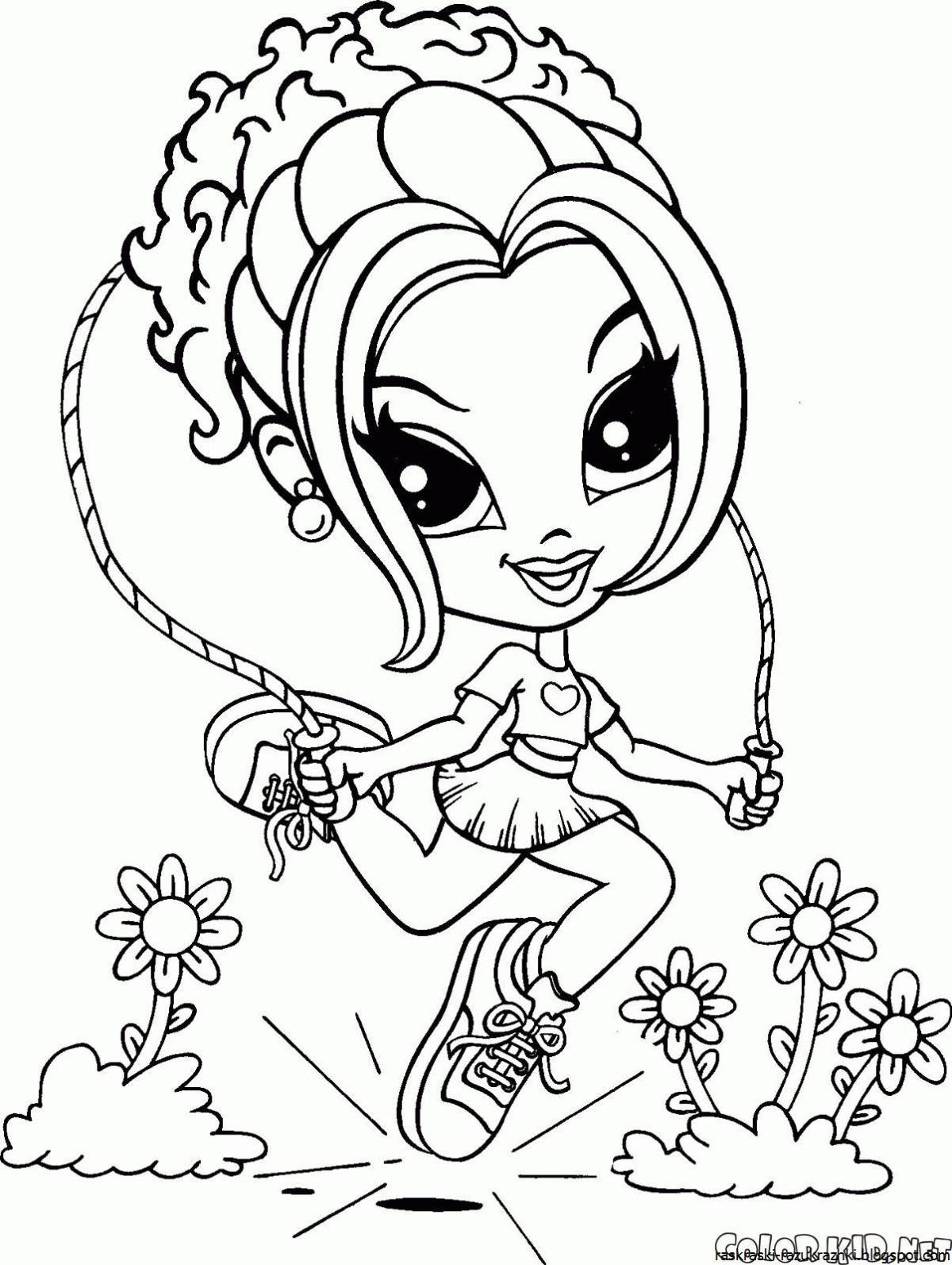 Tempting coloring page turn on