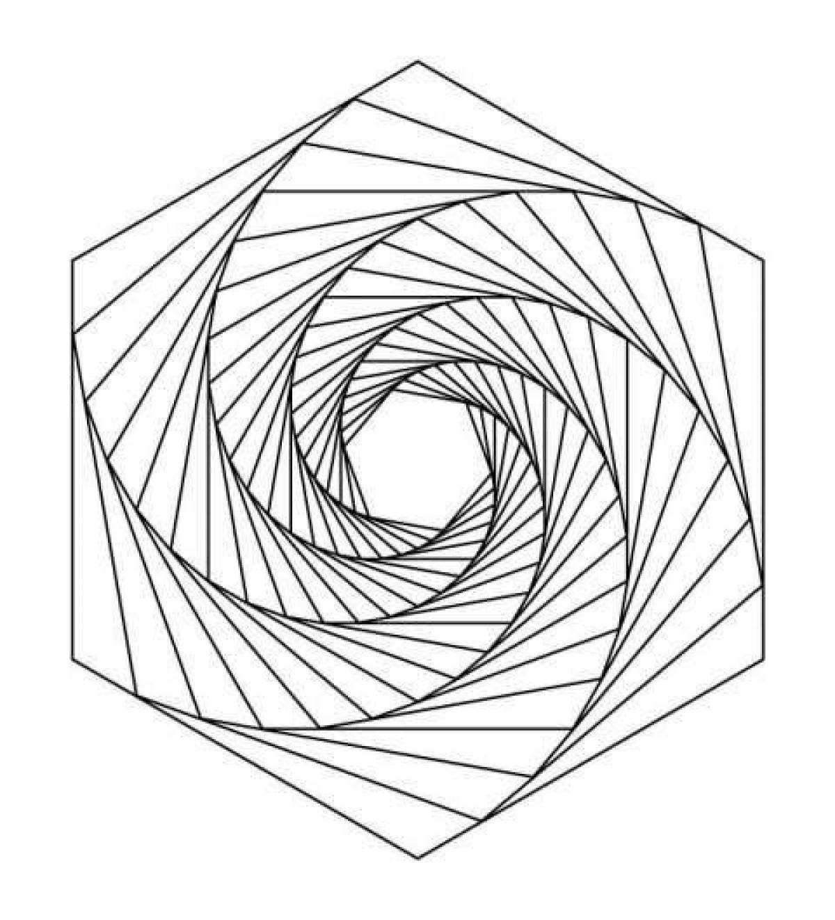 A fascinating spiral to create a coloring page