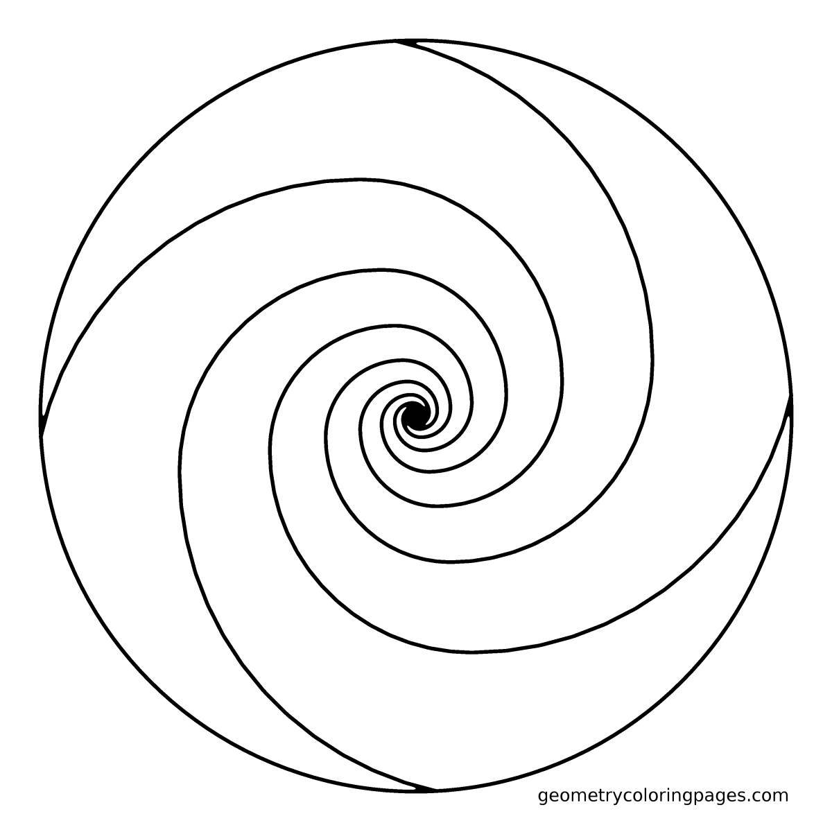 Tempting spiral create coloring page