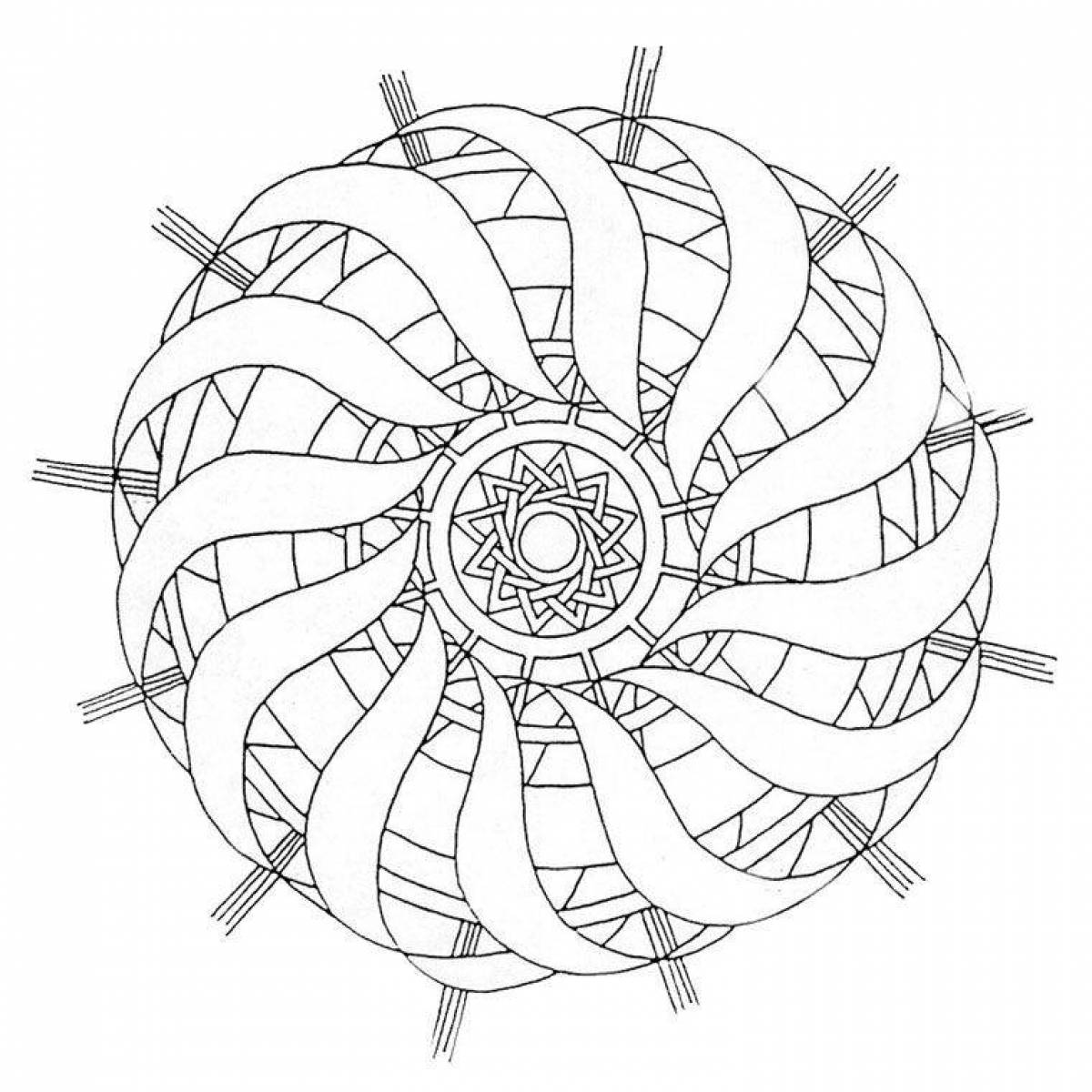 Dynamic spiral create coloring page