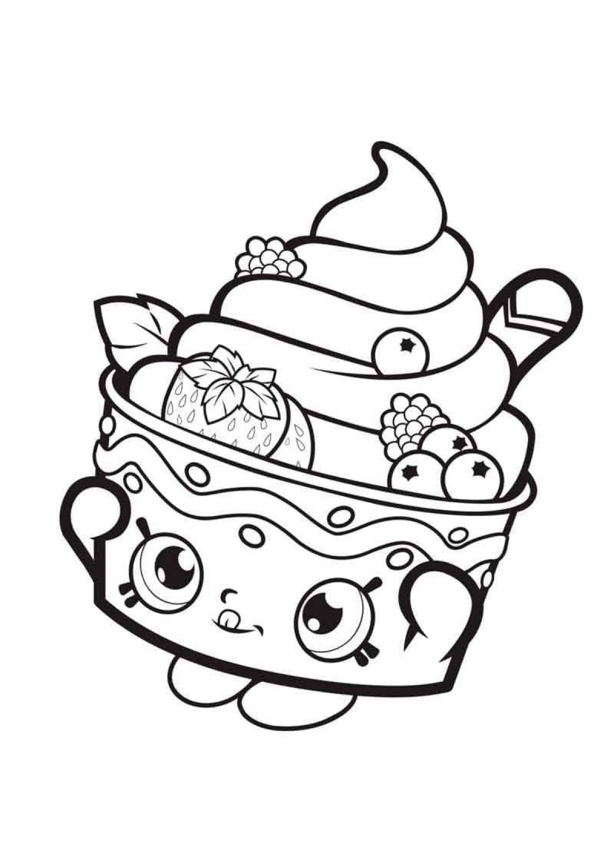 Tasty food coloring page