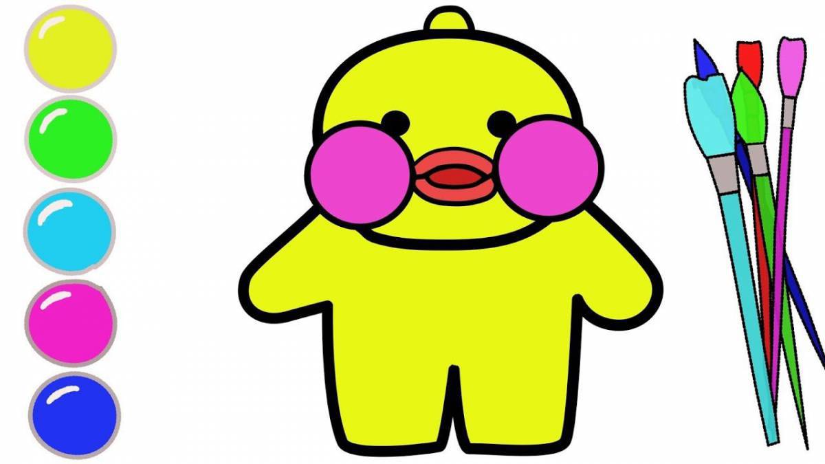 Holiday coloring duck lalafanfan