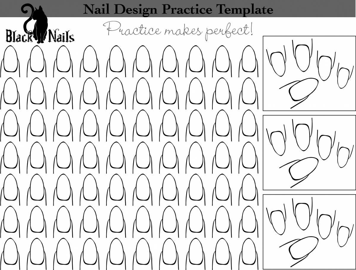 2. Nail Art Design Practice Templates - Etsy.com - wide 5