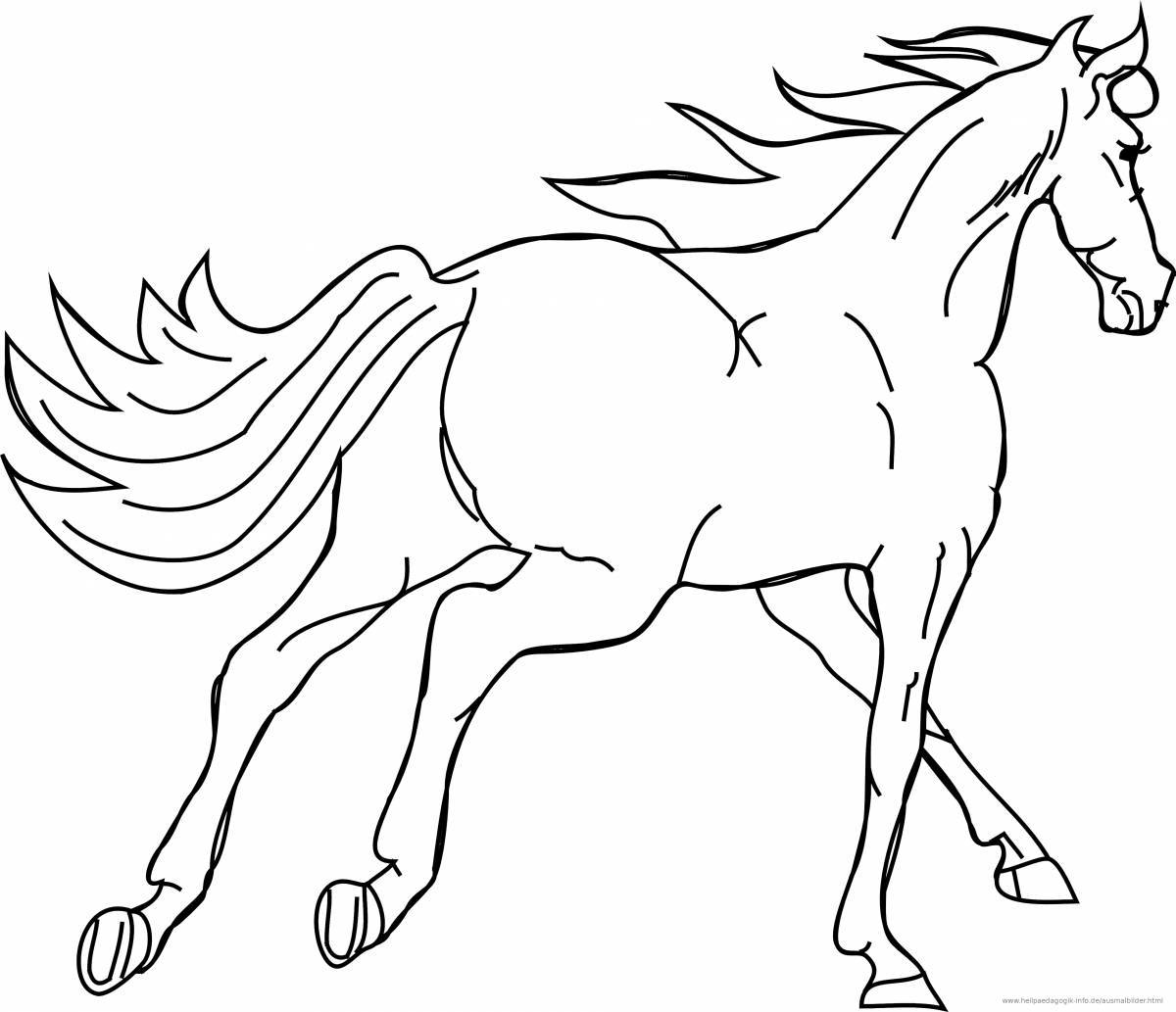 Величественная раскраска лошадь