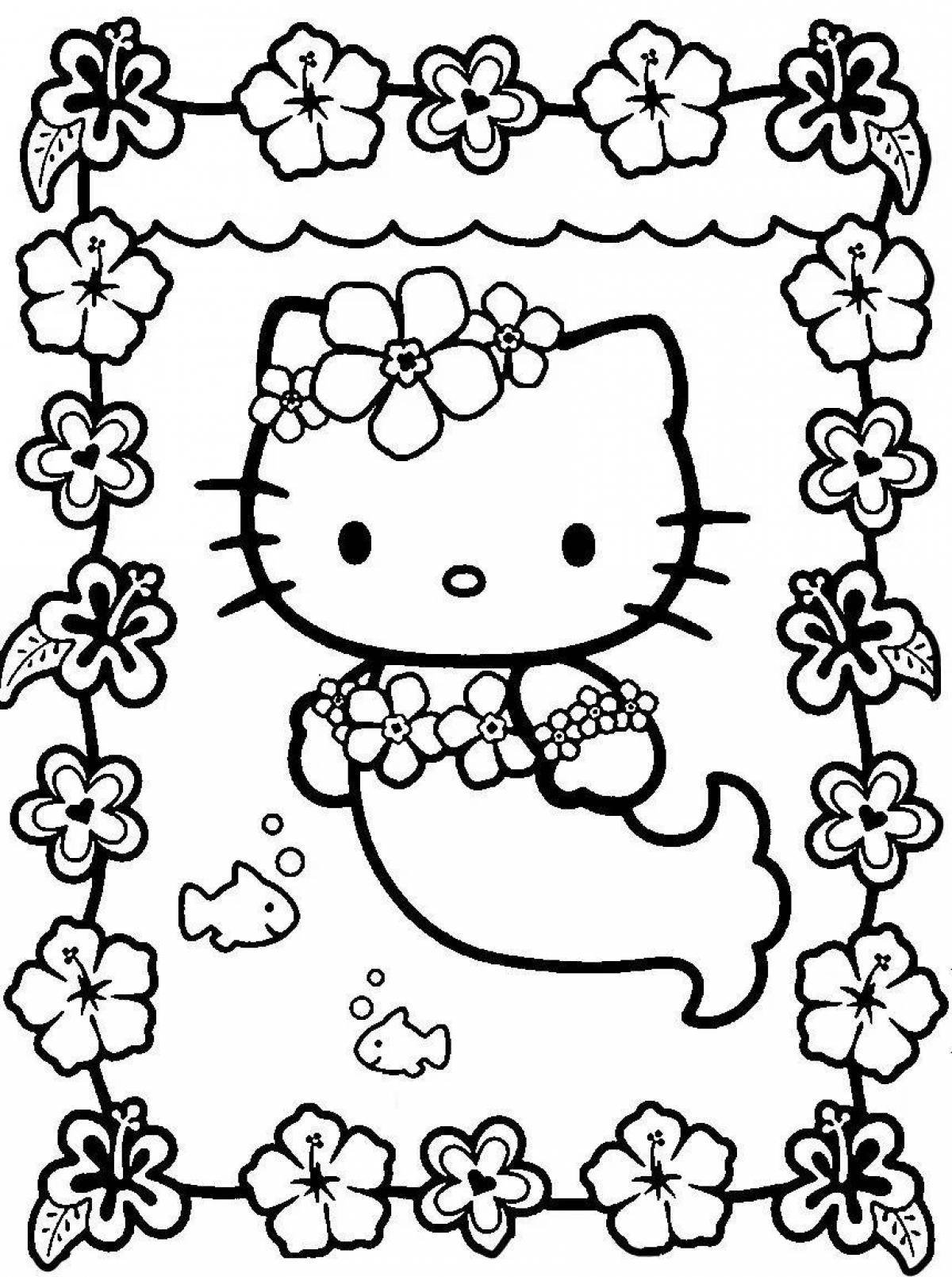 Hello kitty fun coloring book