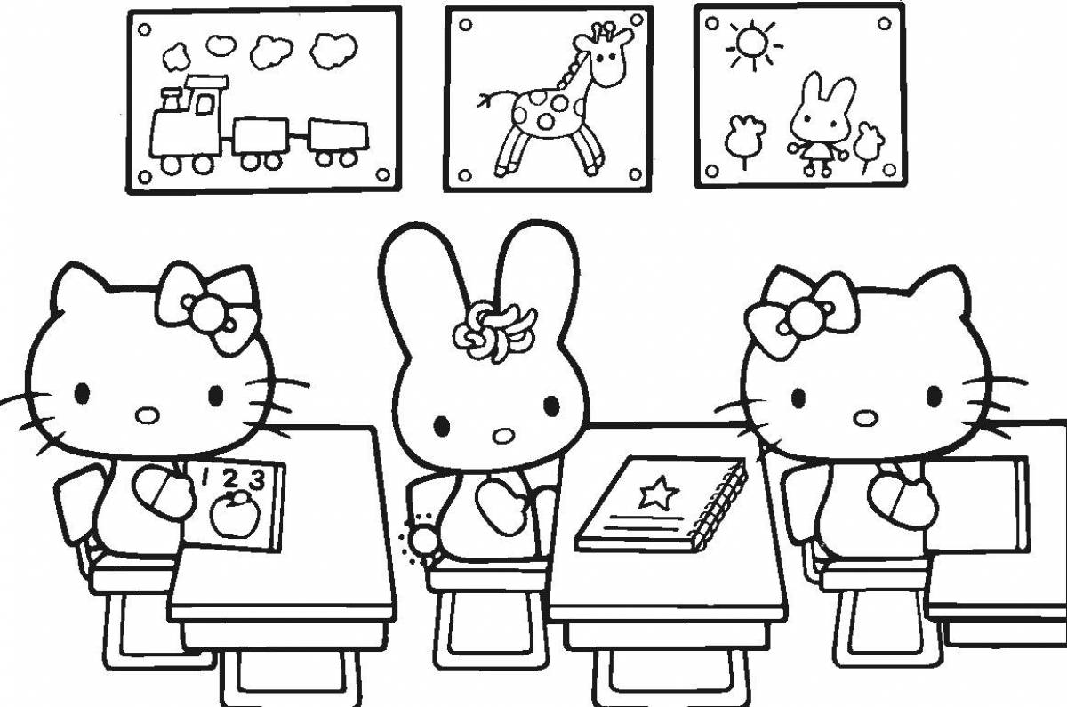 Fancy coloring hello kitty