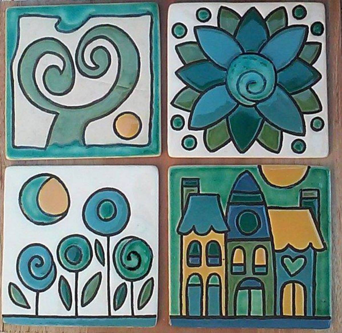 Inspirational ceramic tile coloring