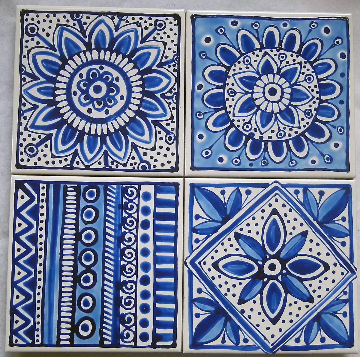 Careful ceramic tiles coloring