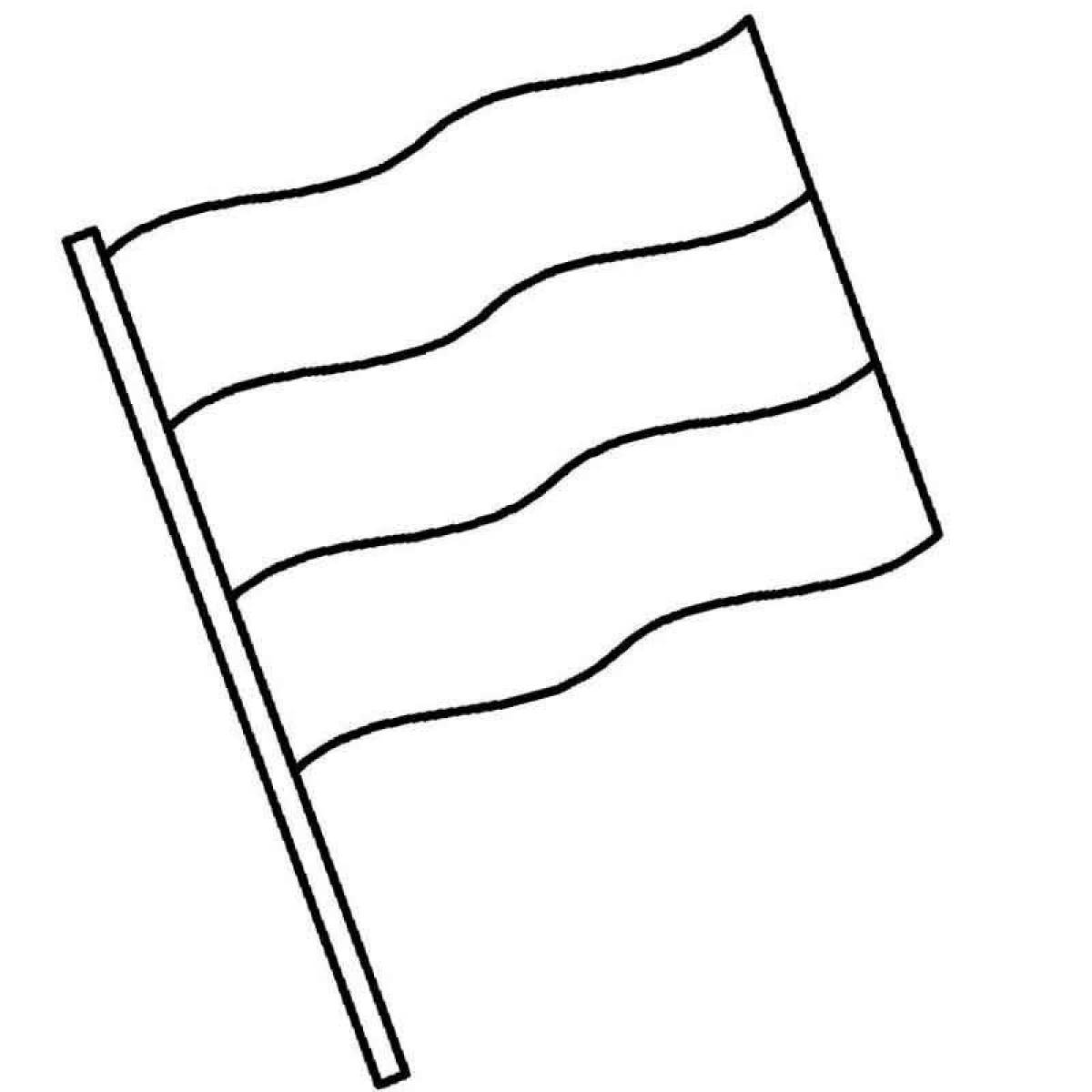 Coloring page bold russian flag