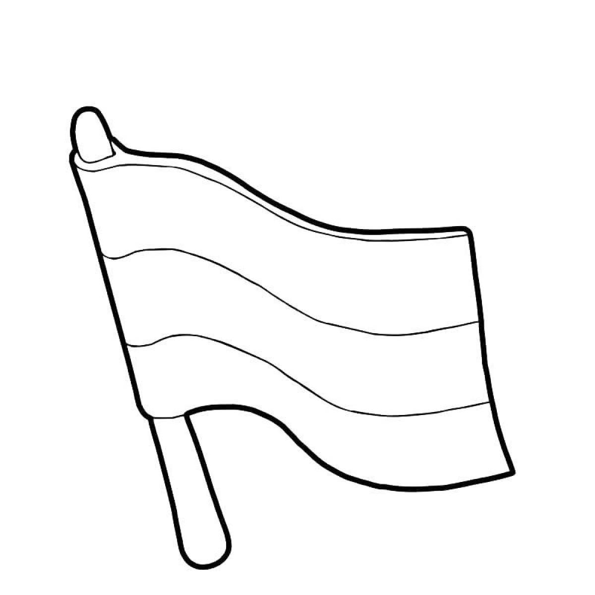 Coloring page gorgeous flag of russia