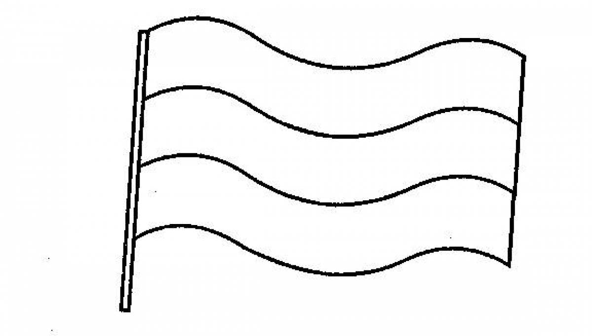 Coloring page royal flag of russia