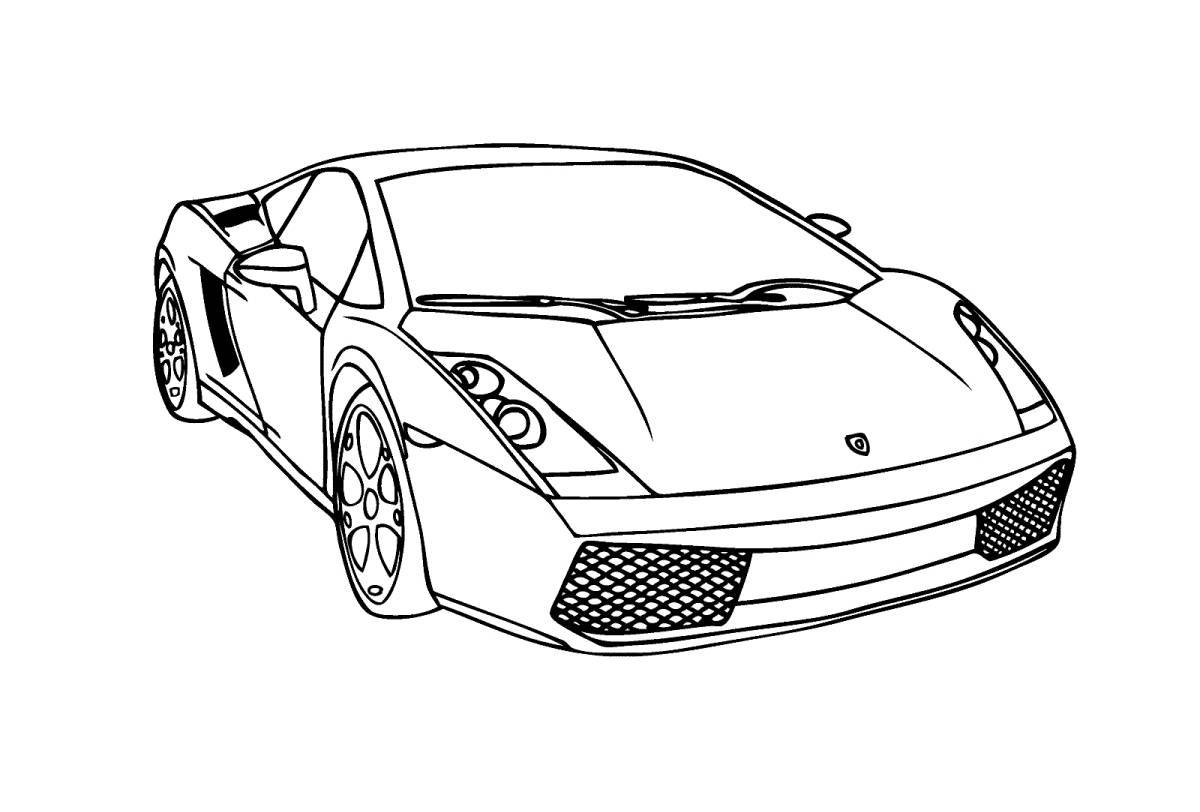 Adorable racing car coloring page
