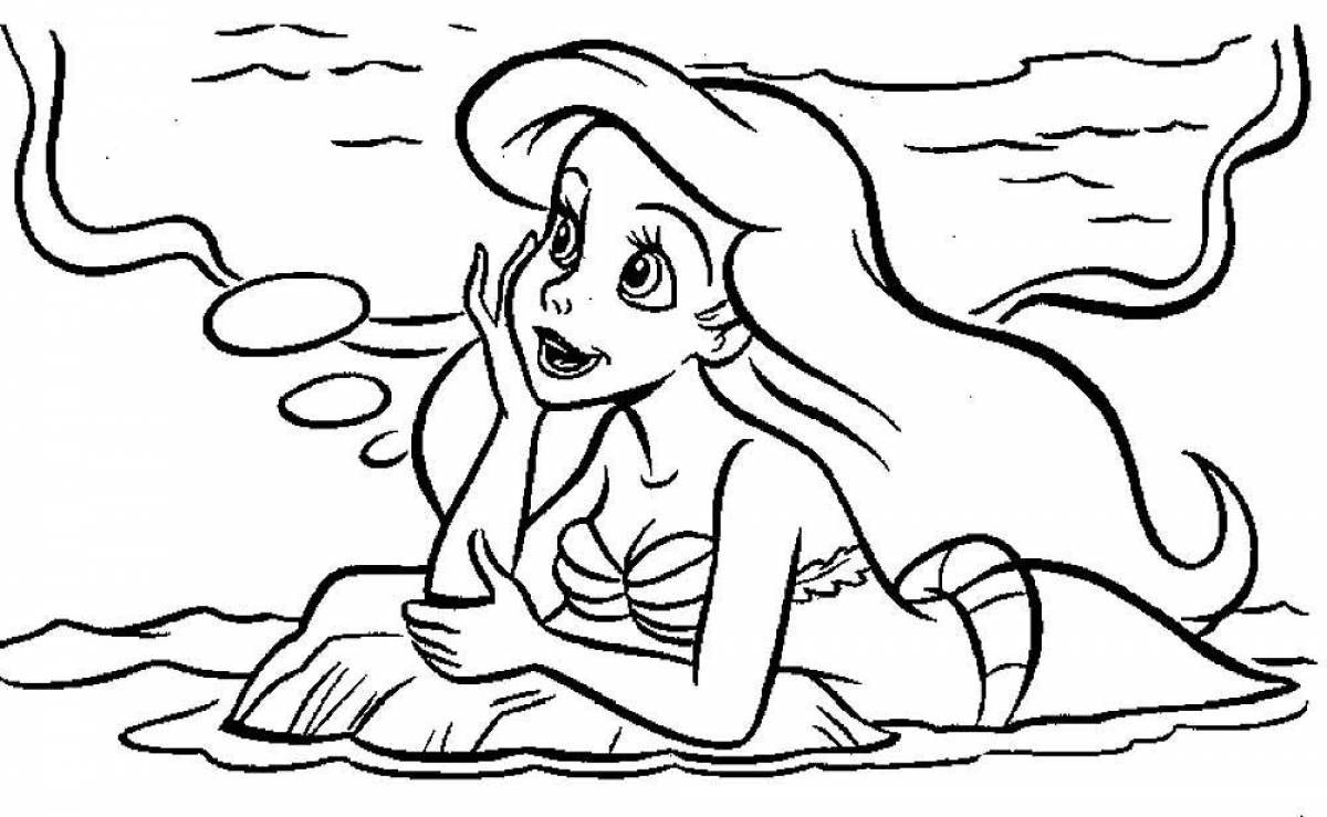Glorious mermaid coloring page