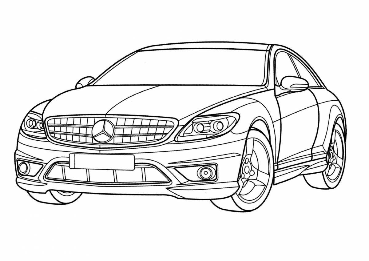 Coloring page stylish cars for boys