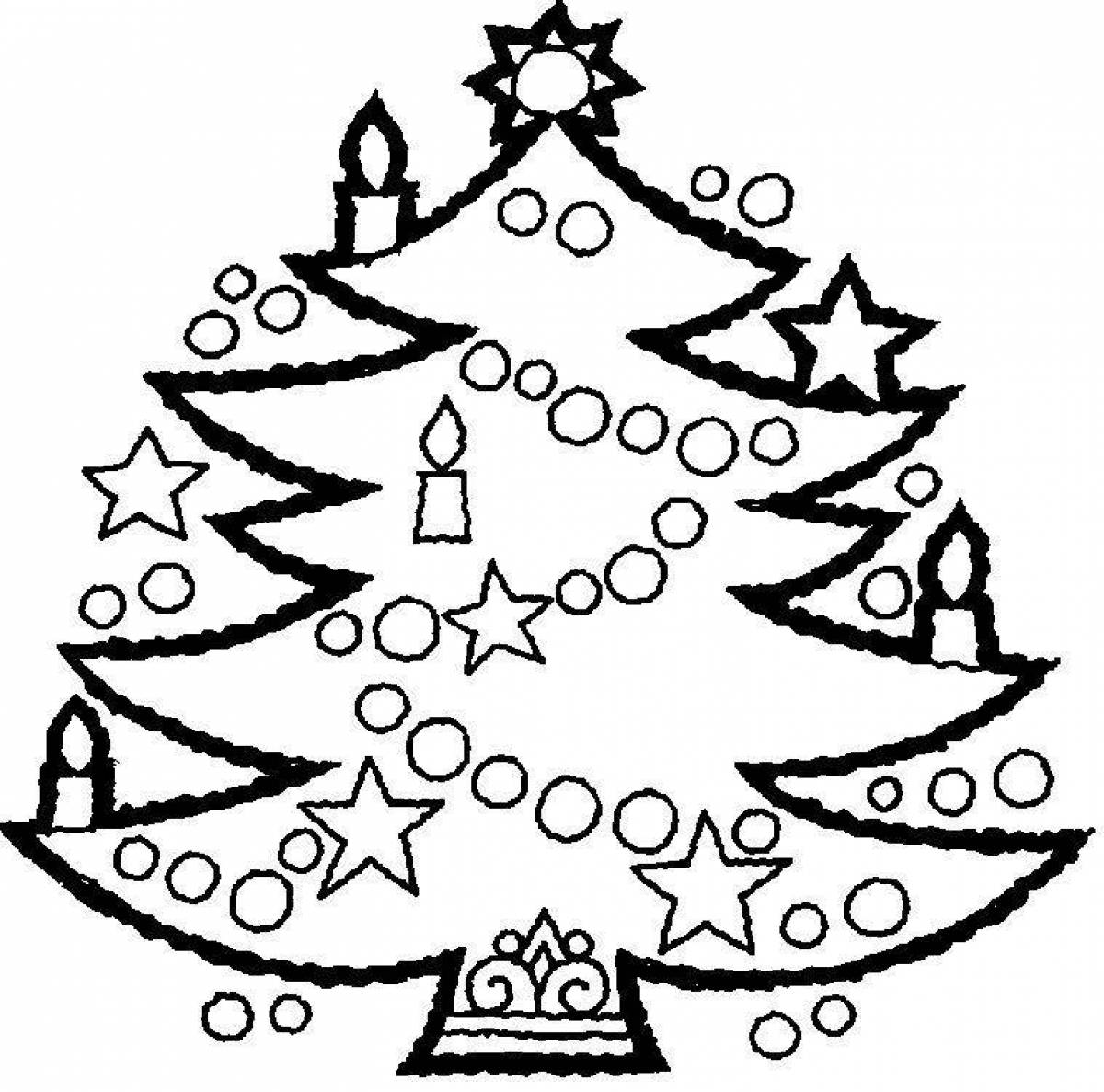 Amazing Christmas tree coloring book