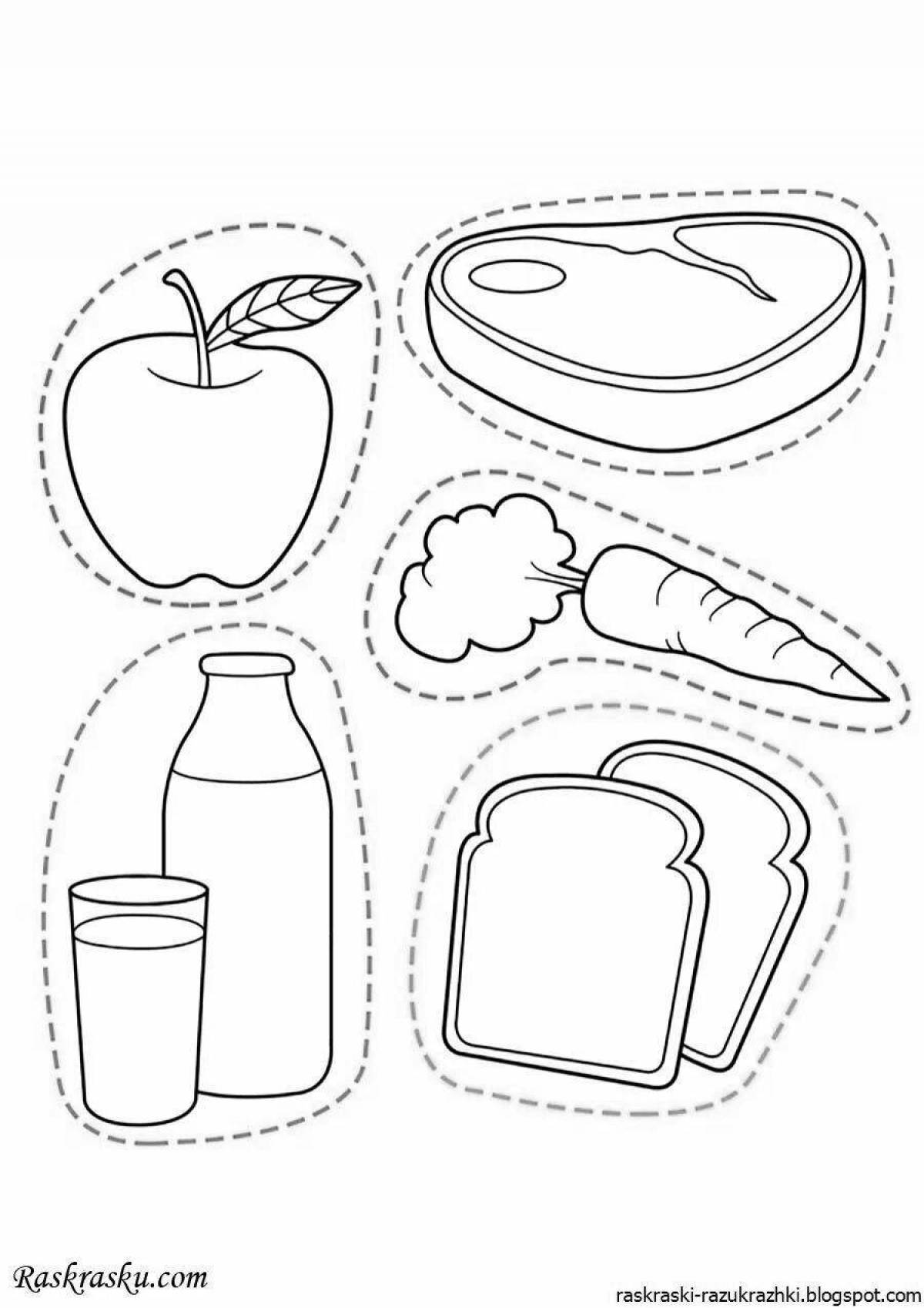 Питание задания. Раскраска продукты питания. Продукты питания раскраска для детей. Полезные продукты раскраска для детей. Продукты раскраска для малышей.