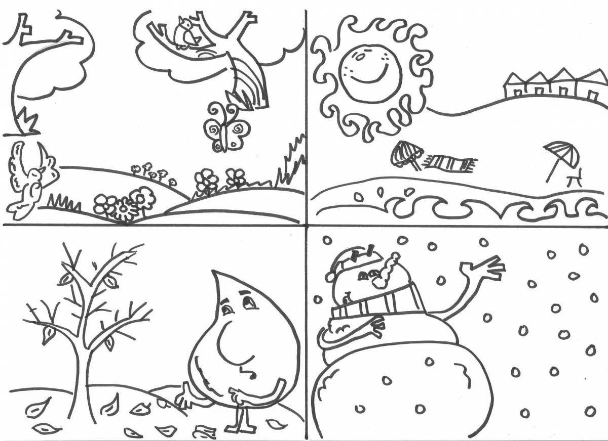 Coloring pages for kids by months of the year