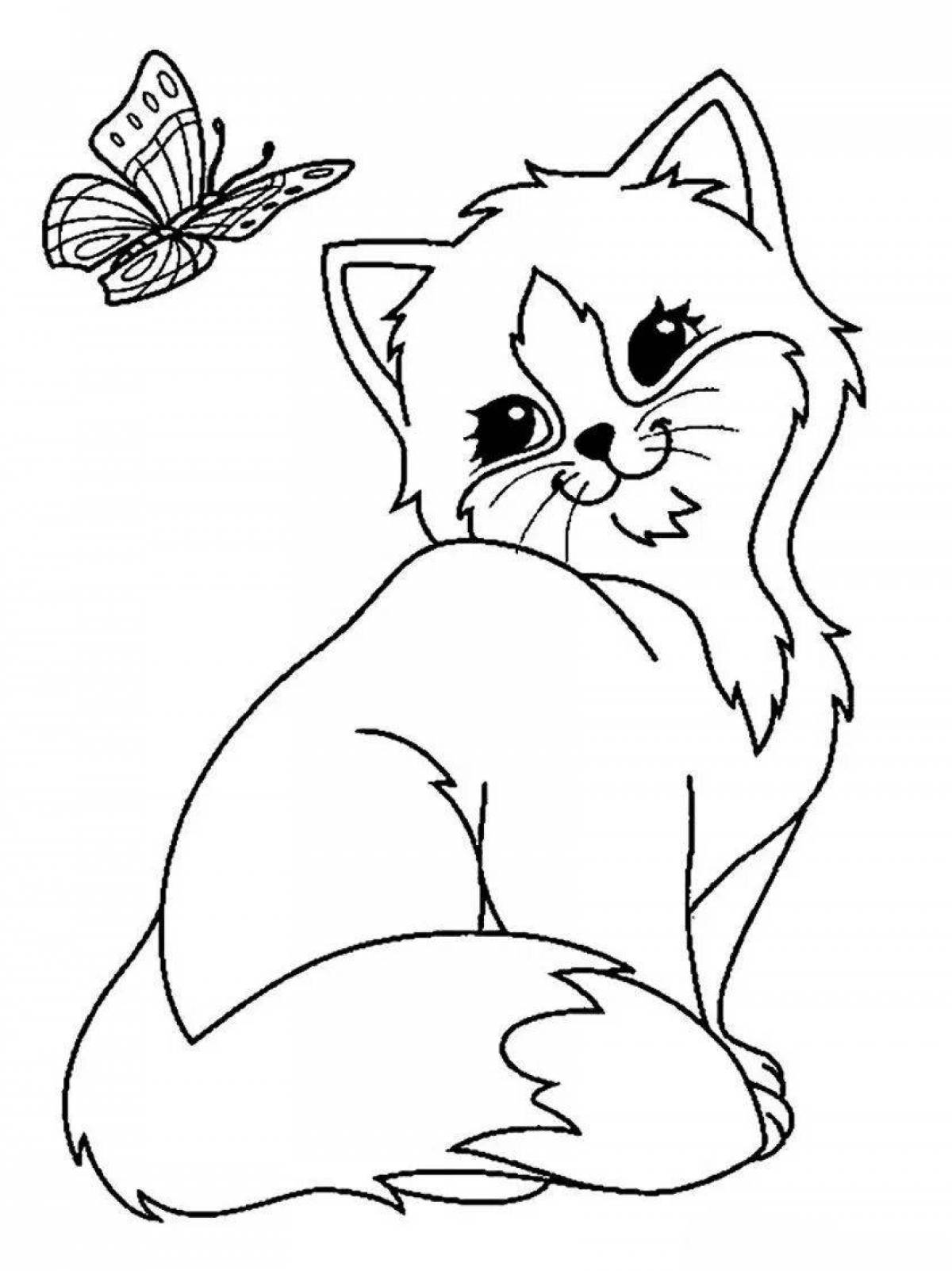 Cat coloring page