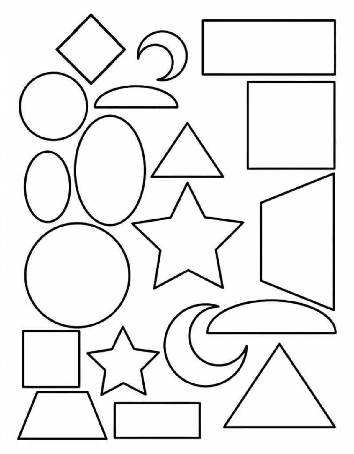 Coloring page for bold geometric shapes