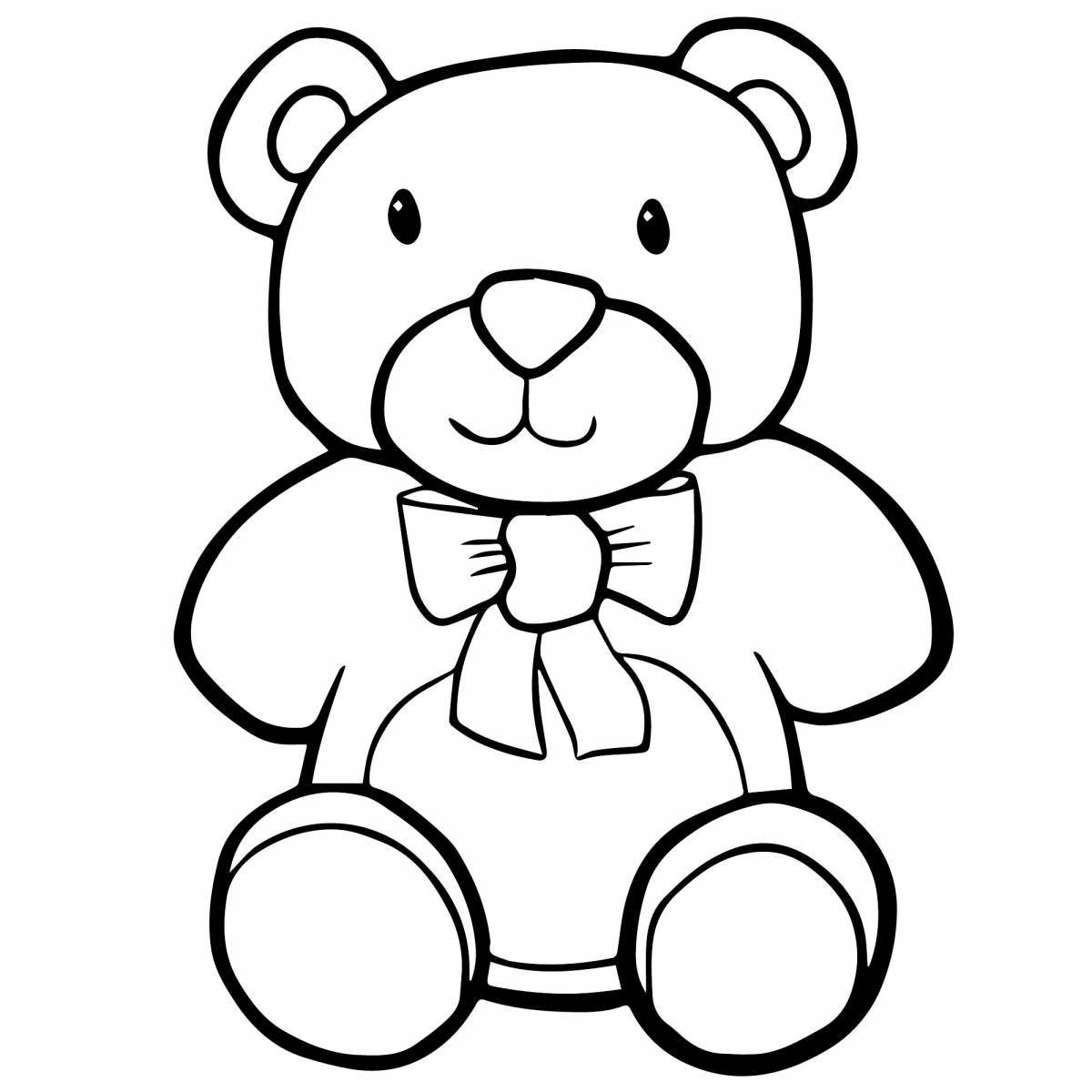 Sparkling teddy bear coloring book for kids