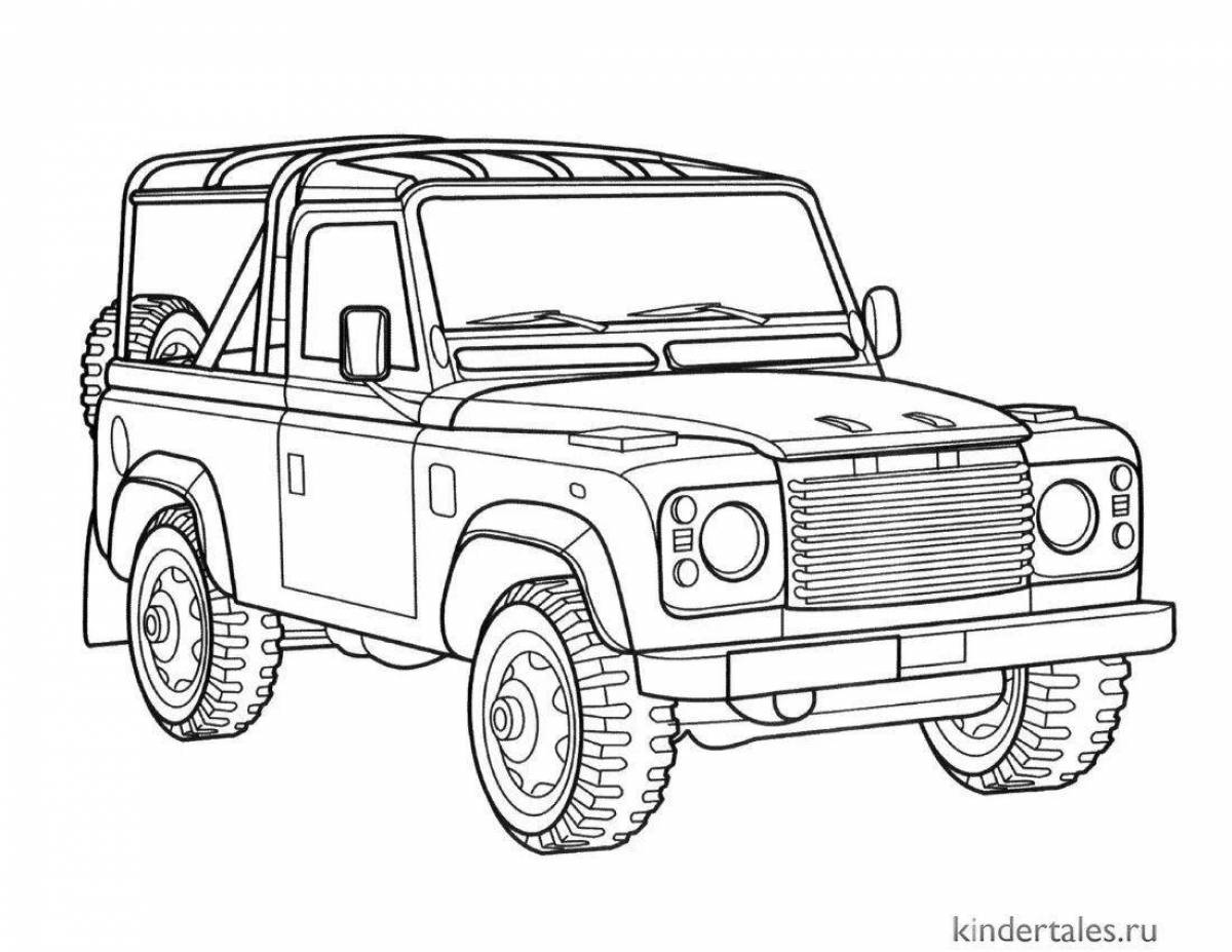 Fun coloring uaz for kids