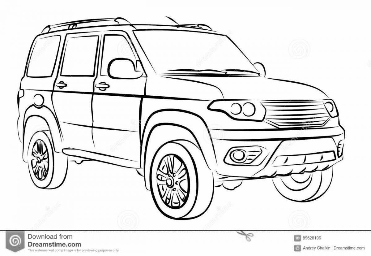 Fabulous coloring UAZ for minors