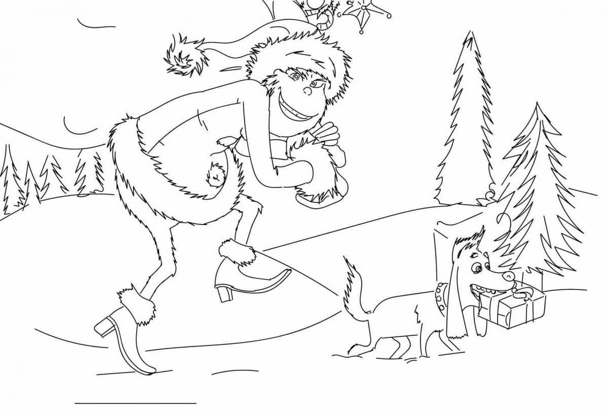 Attractive grinch coloring book for kids